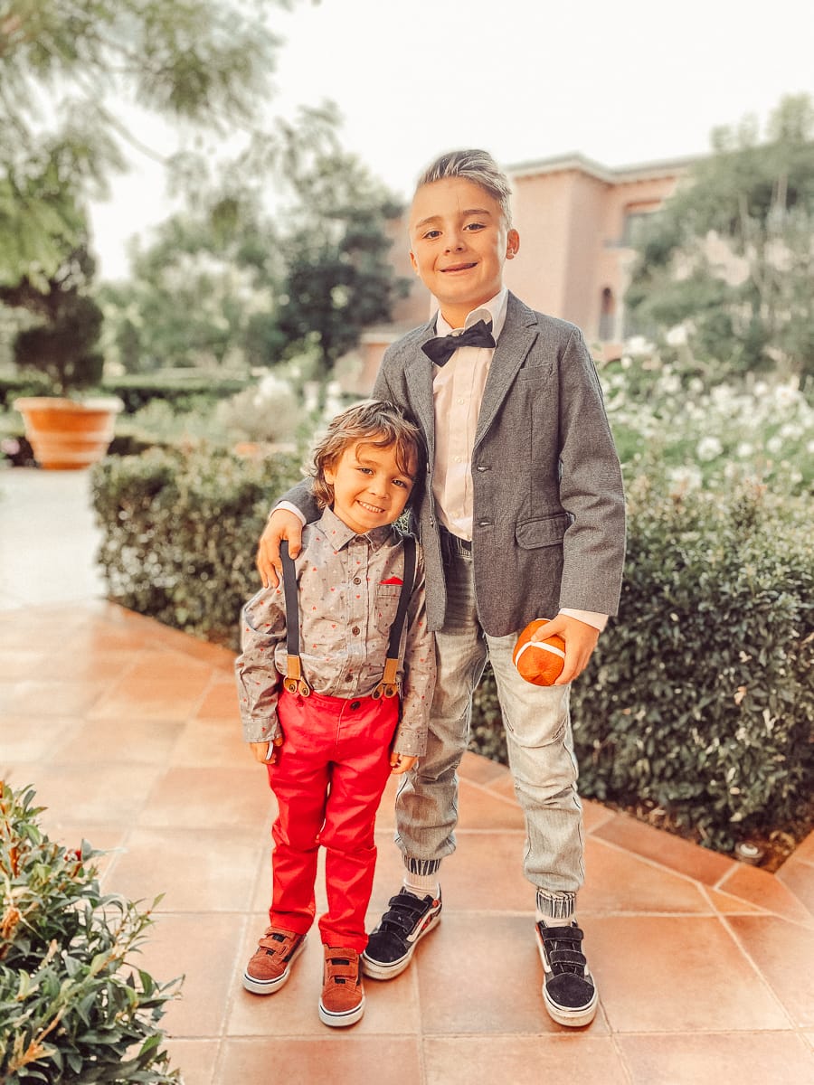 brothers dressed up