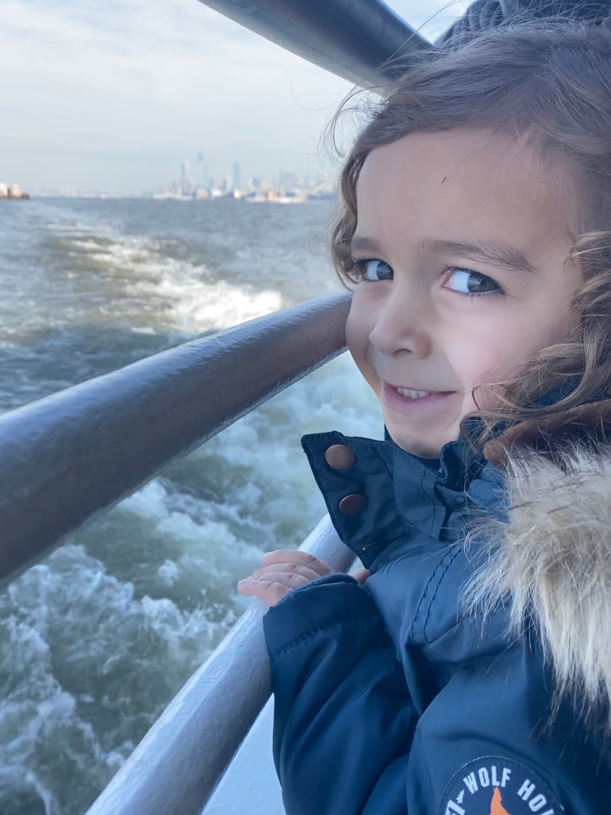 toddler on boat