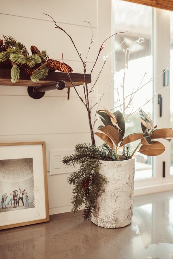 beautifully styles vase in kitchen