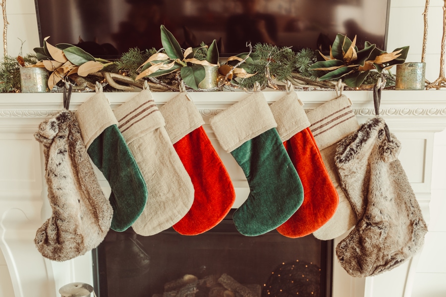 stockings by fireplace