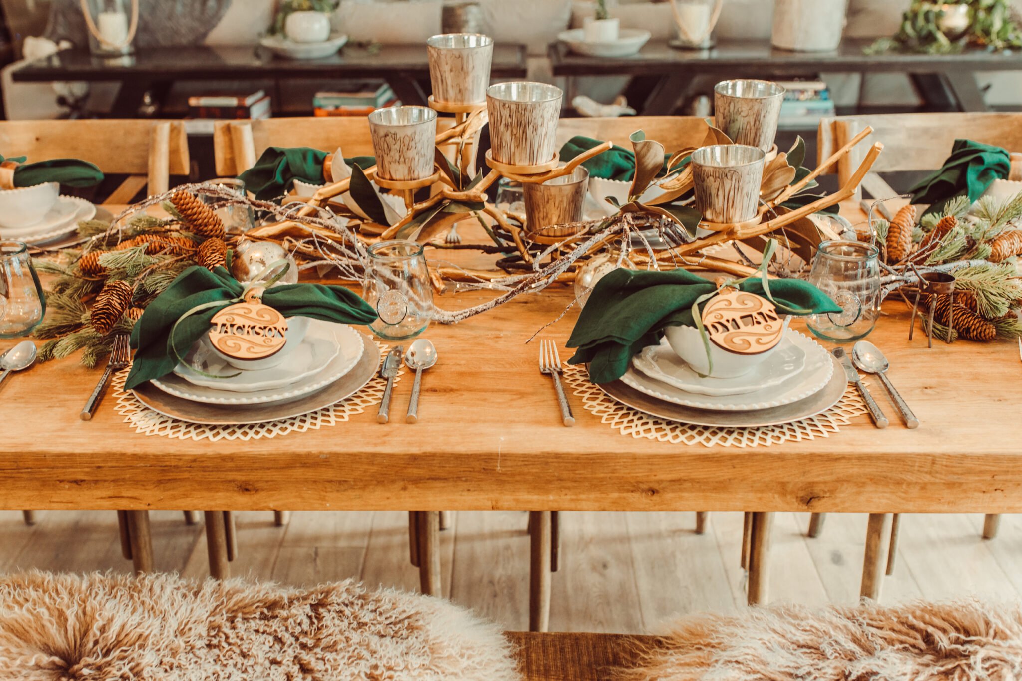 christmas table settings