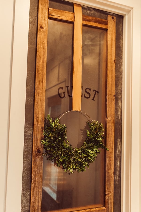 christmas wreath on door