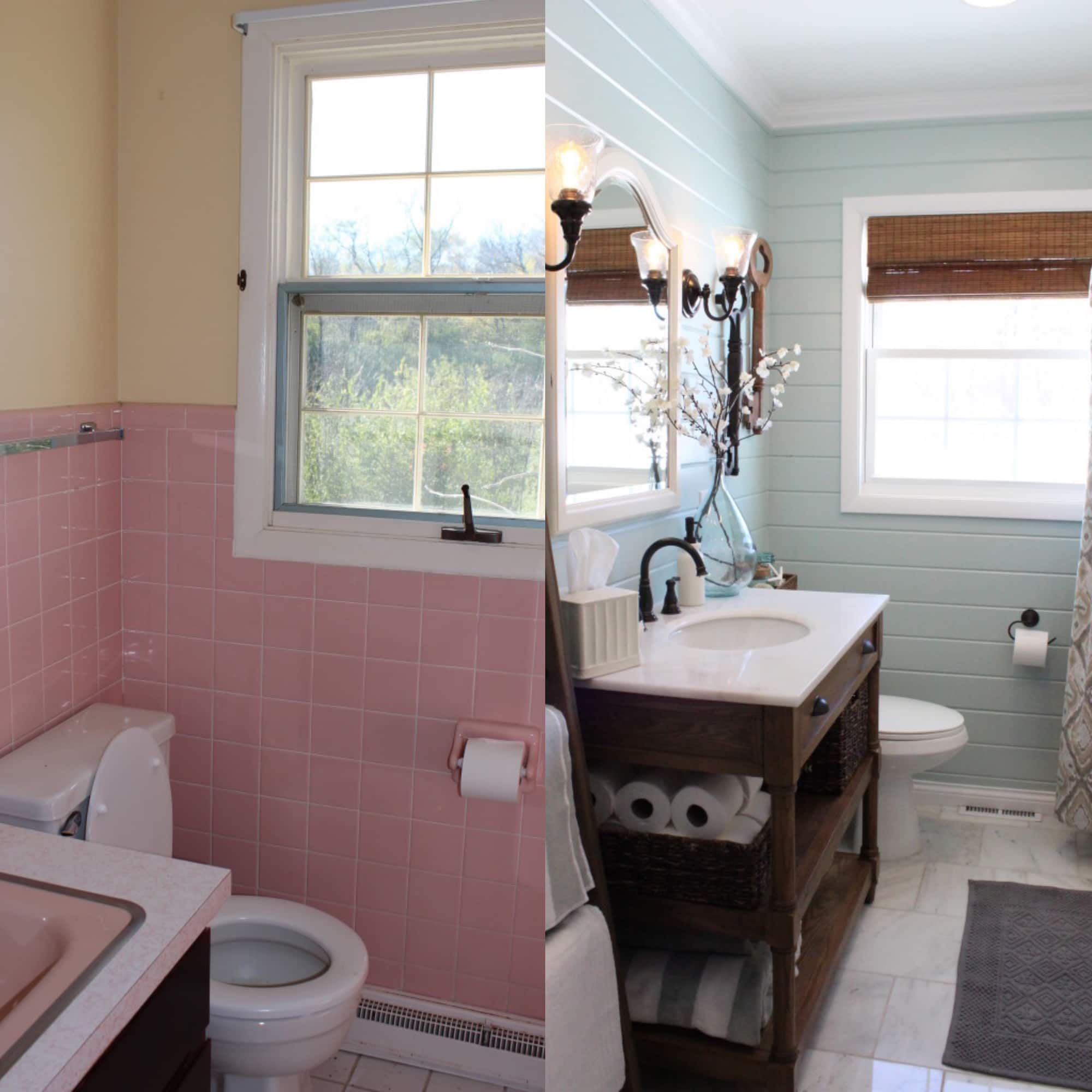 bathroom remodel before and after