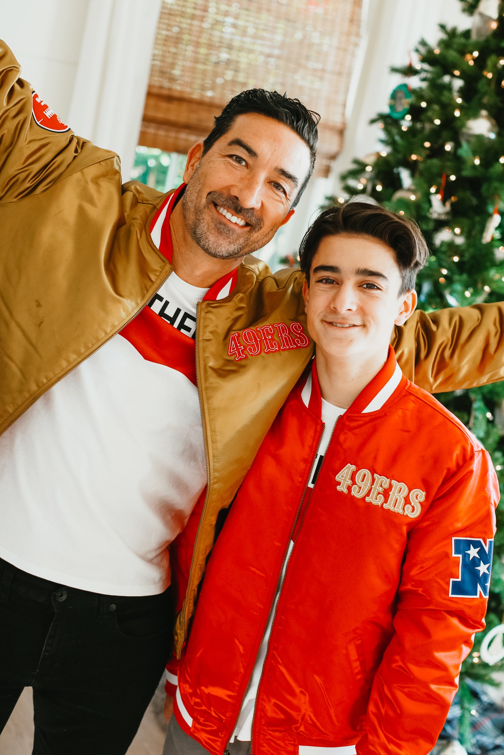 father and son football jackets