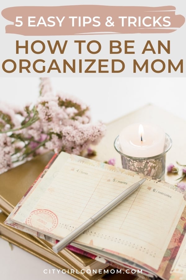 Open planner with candle