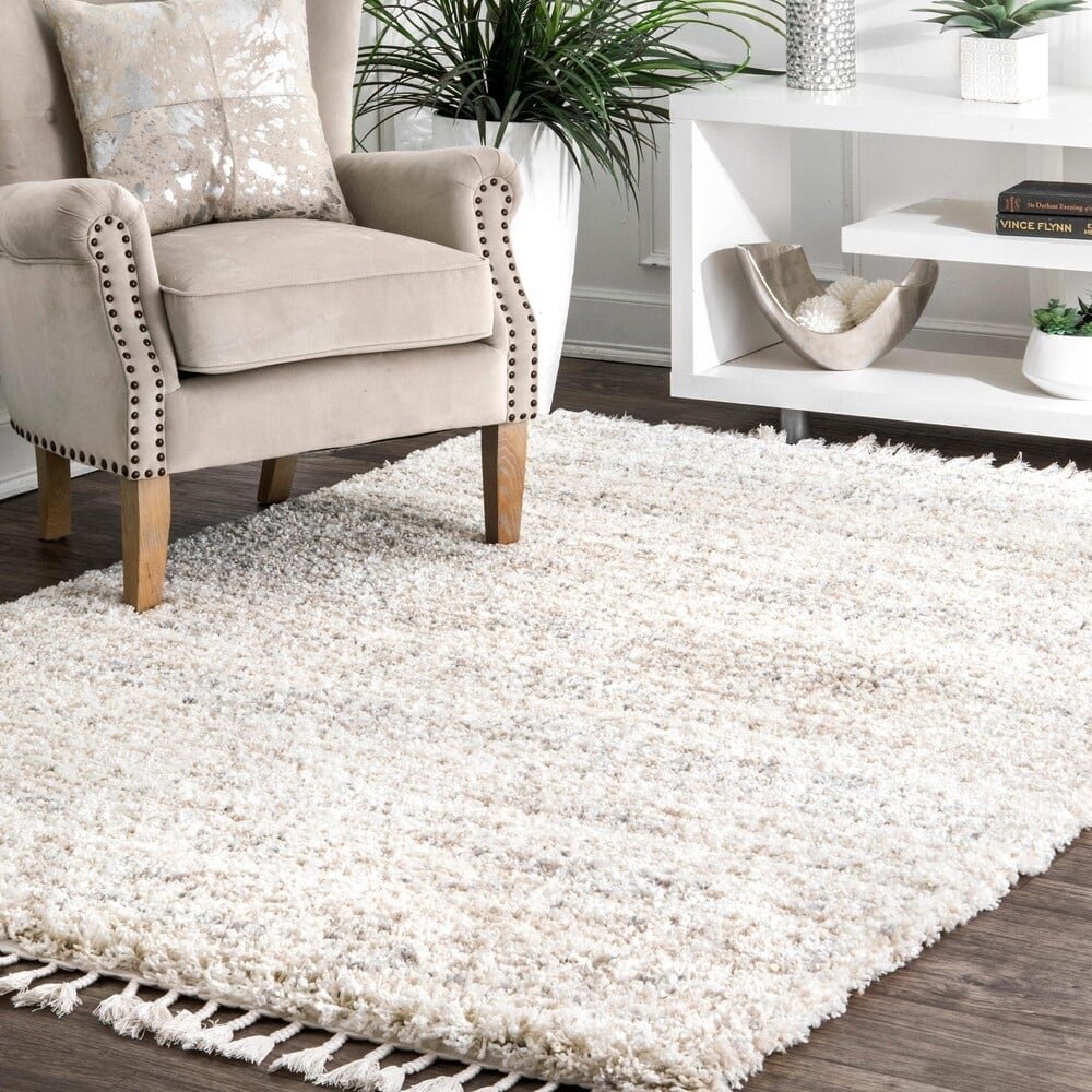 rug and chair in living room