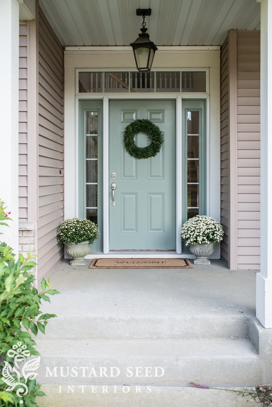 blue farmhouse front door