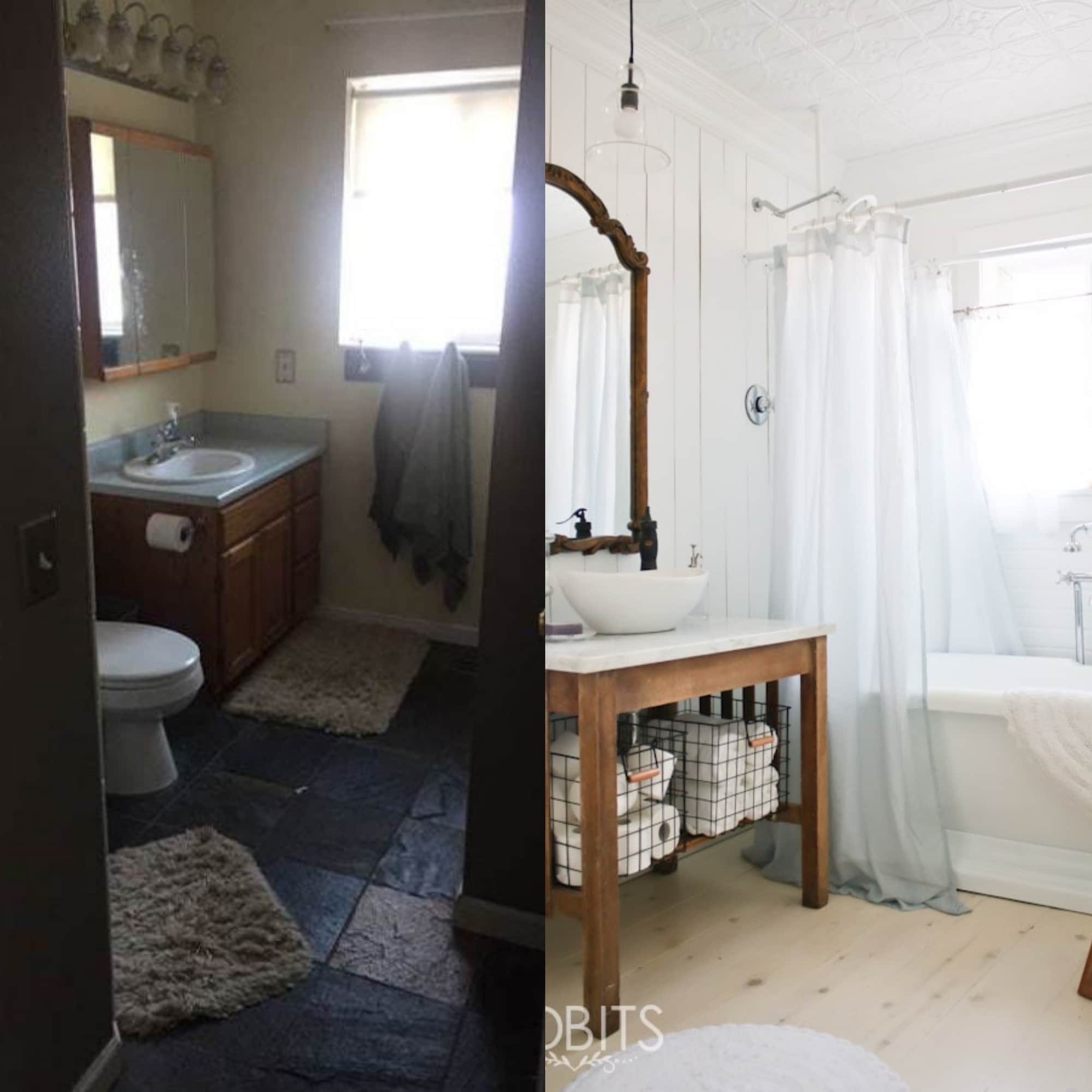 before and after bathroom remodel