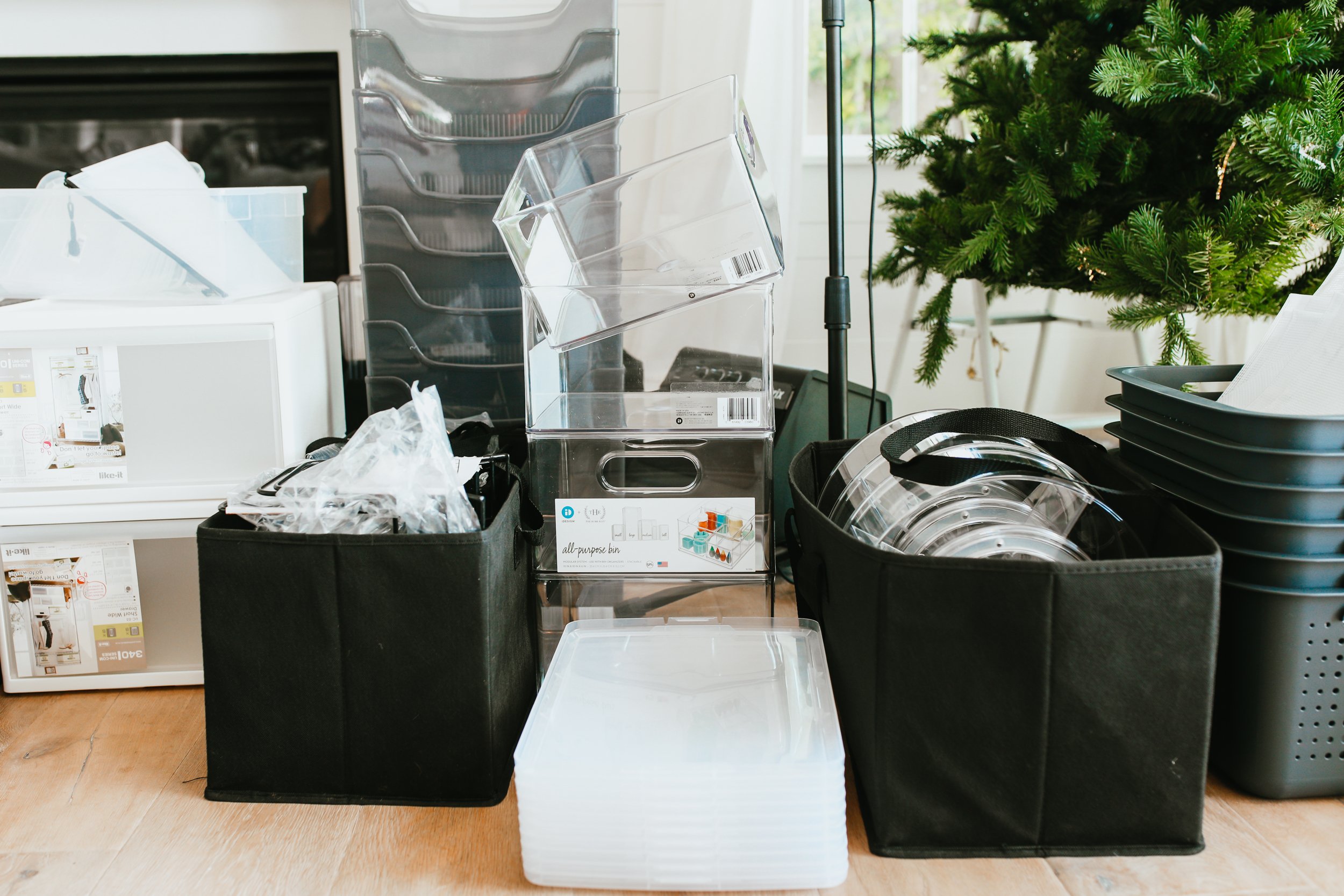 organizing baskets and boxes