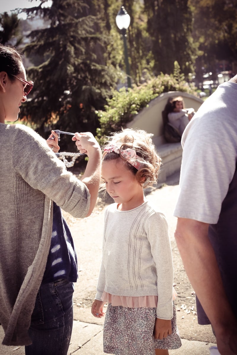 child model at photoshoot