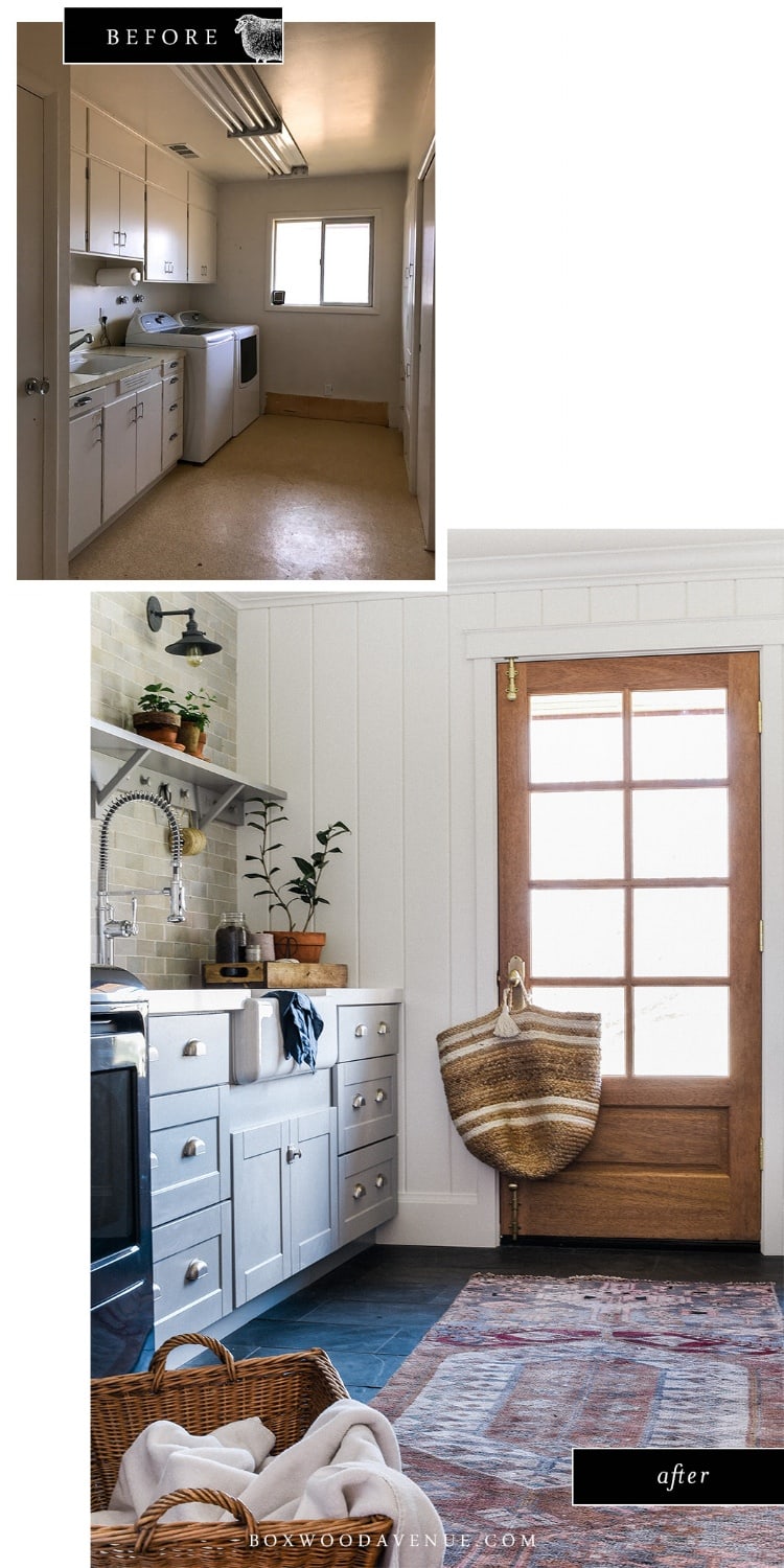 before and after laundry room