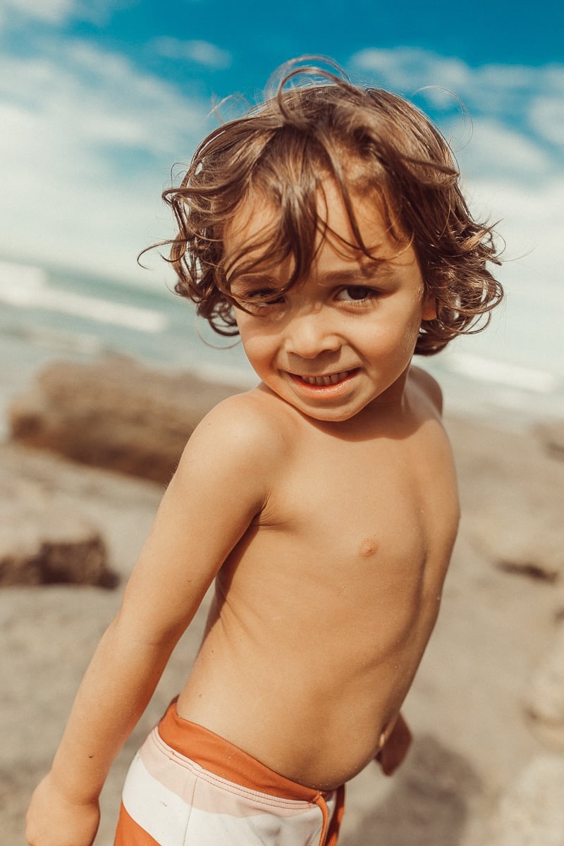 toddler at the beach