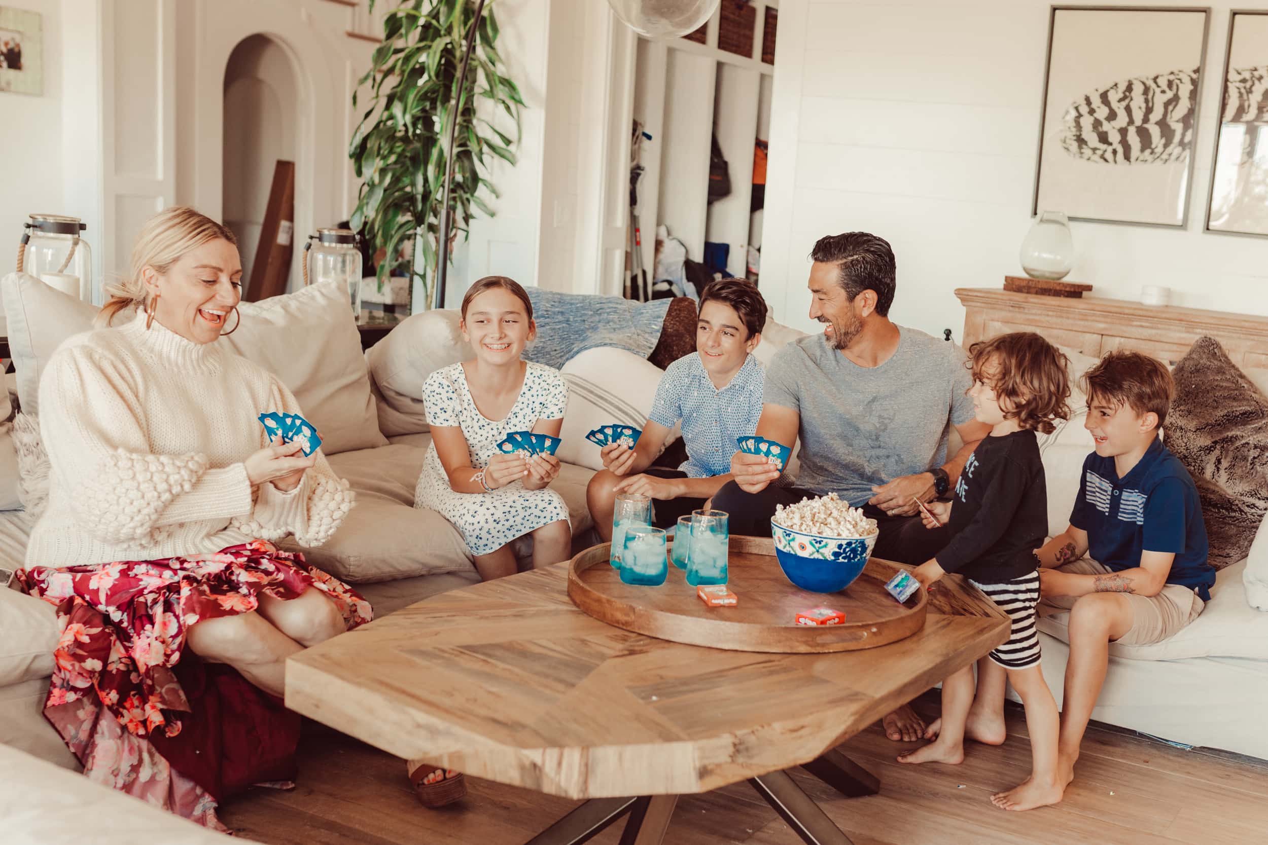 family playing card game