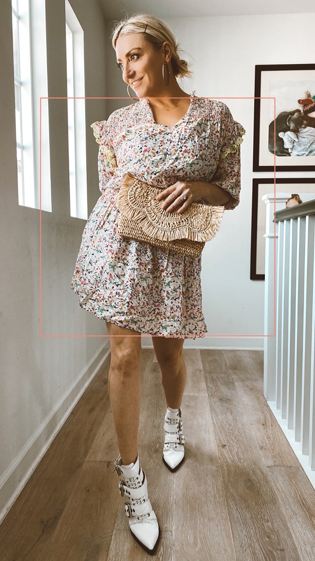 woman in spring outfit