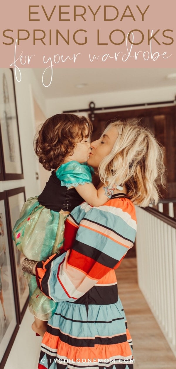 mom and toddler kissing