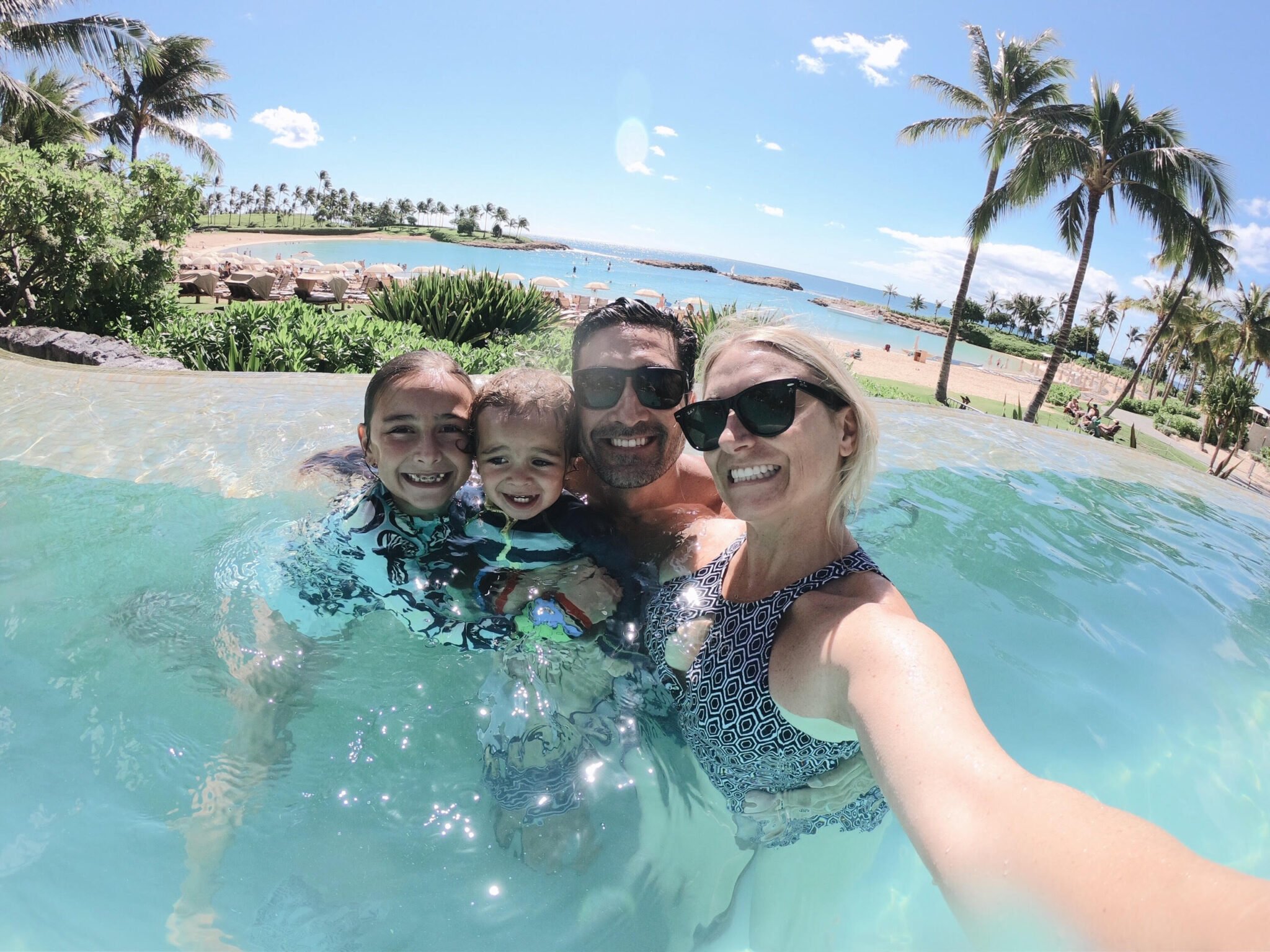 family at the beach