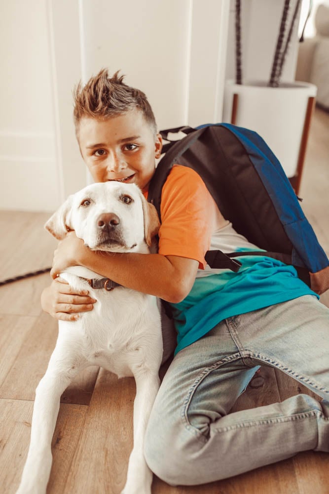 boy and dog