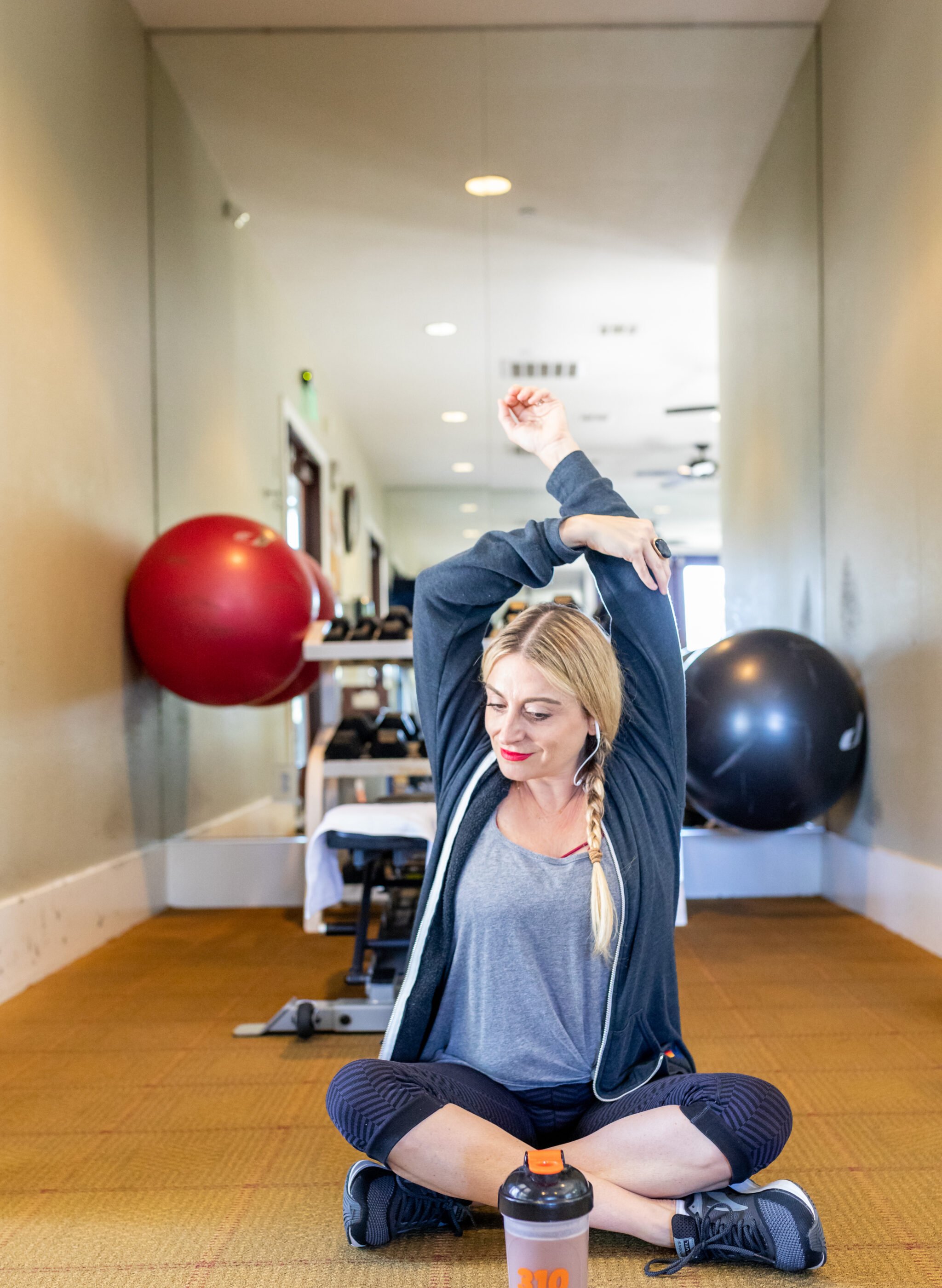 woman stretching