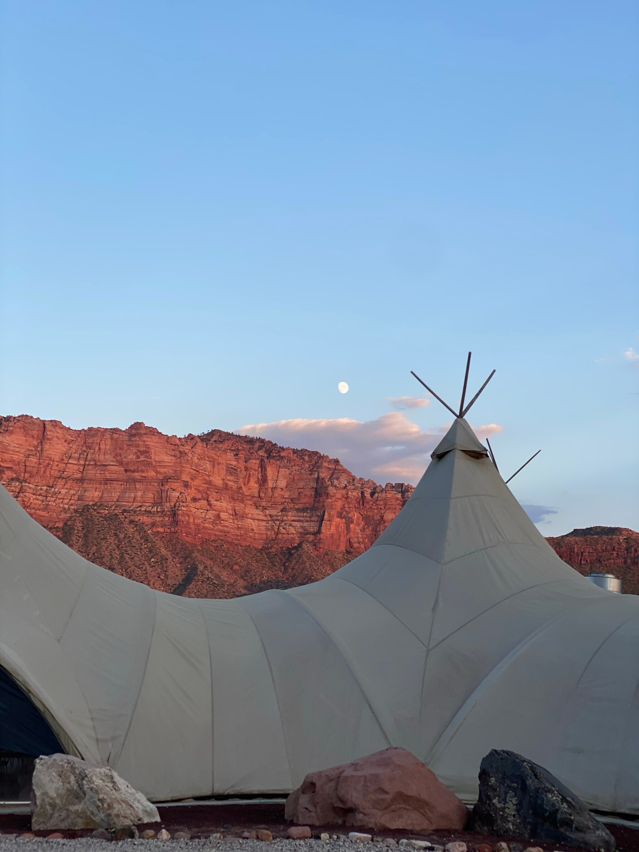 glamping tent in zion