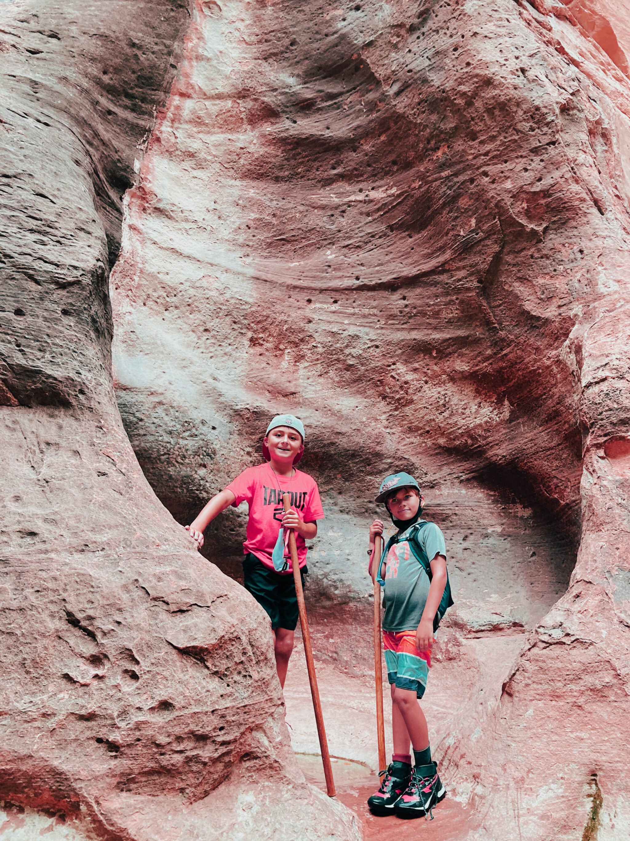 boys hiking