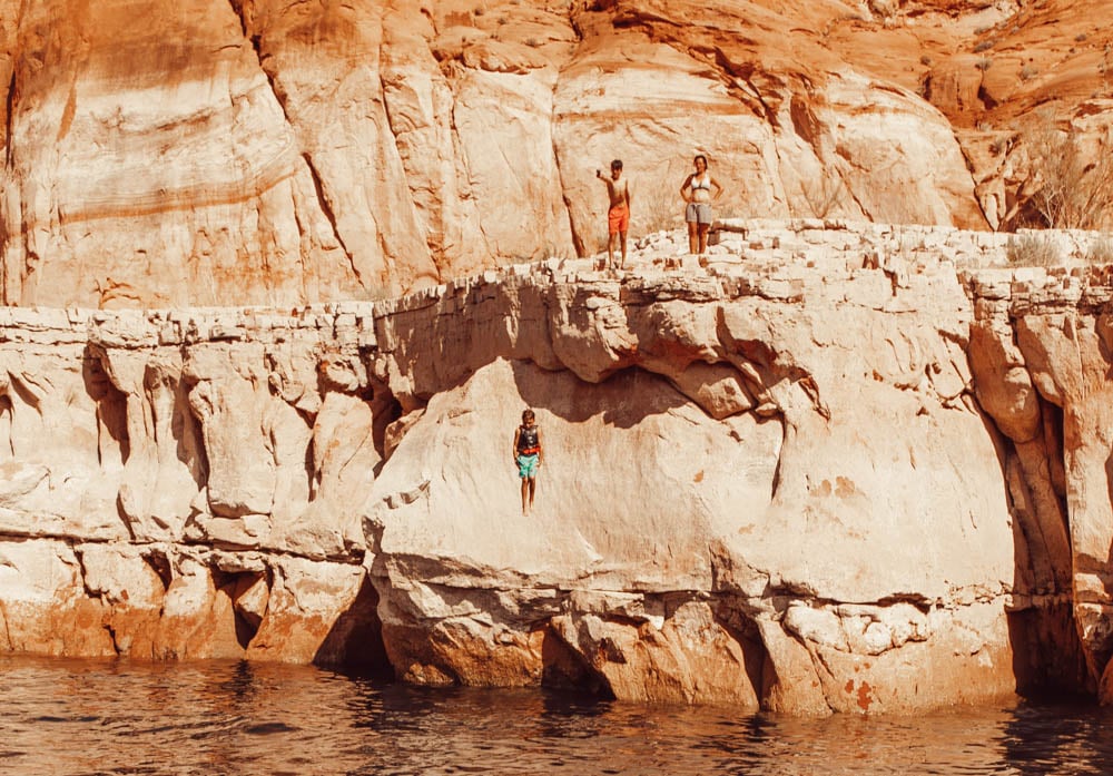 kids cliff jumping