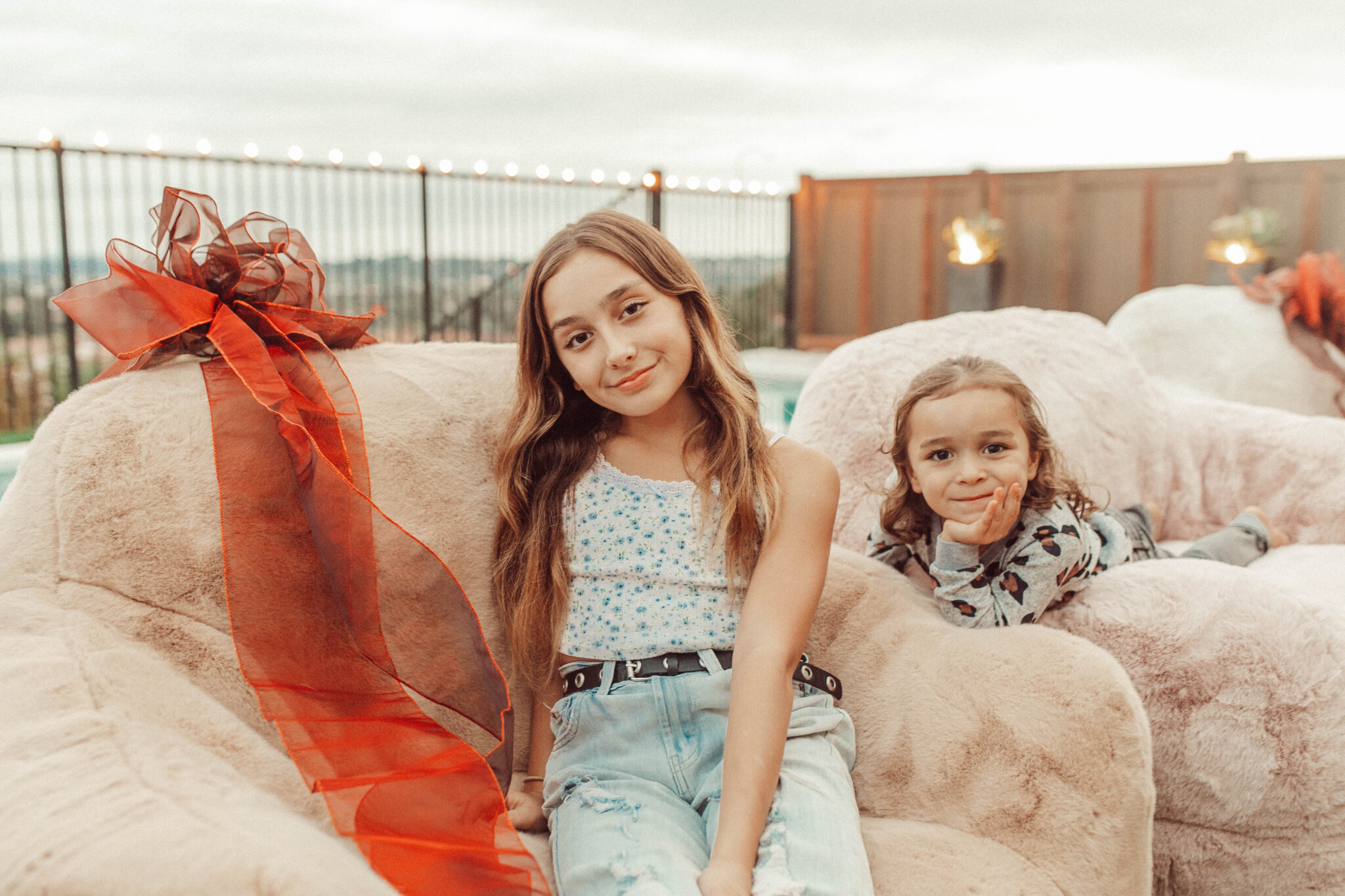 sibling sitting together