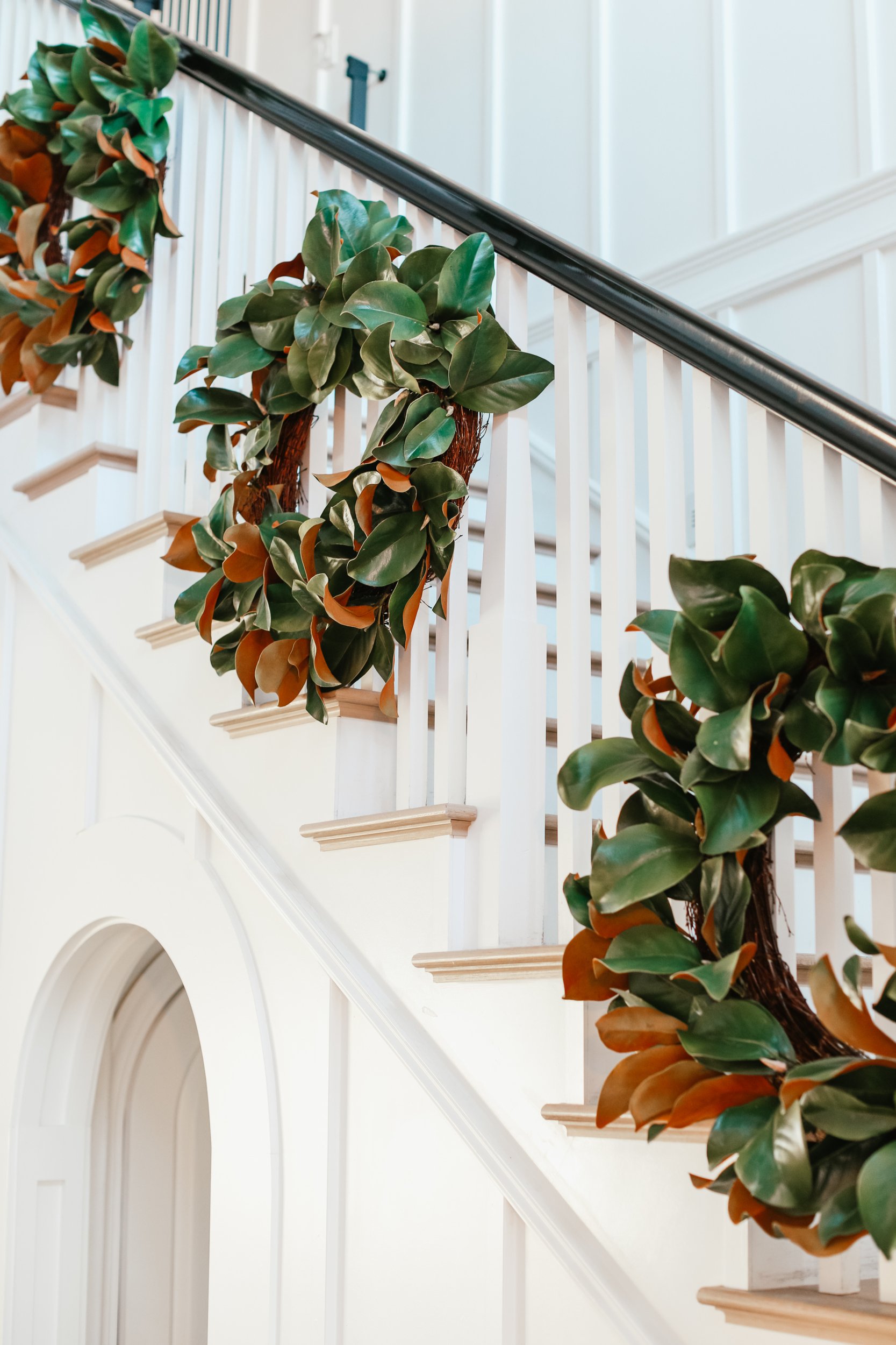 wreaths on staircase