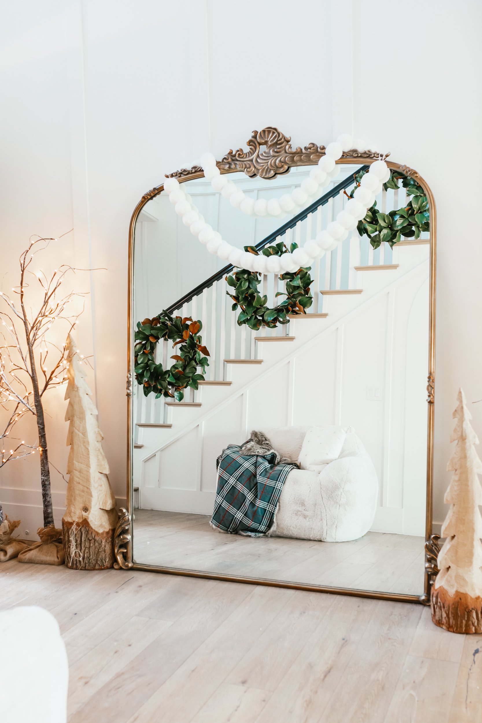 large holiday mirror