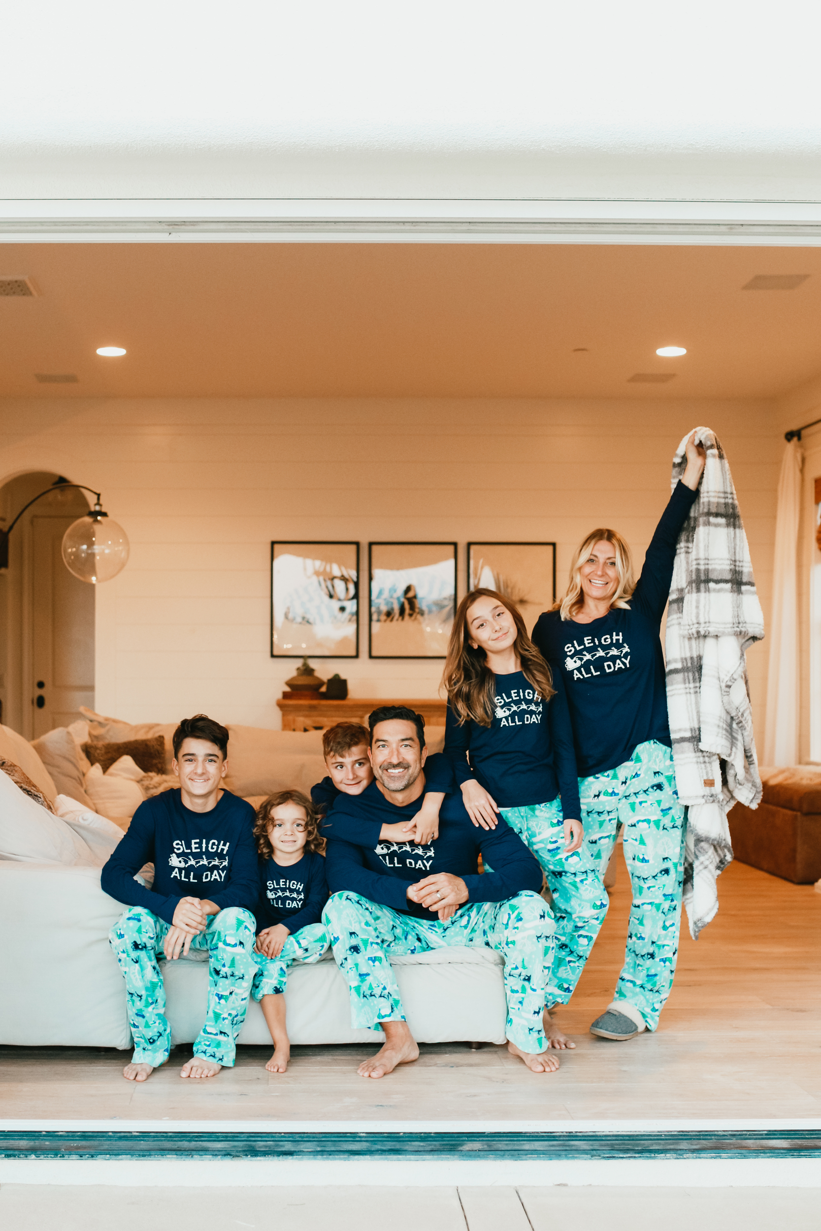 family in pajamas