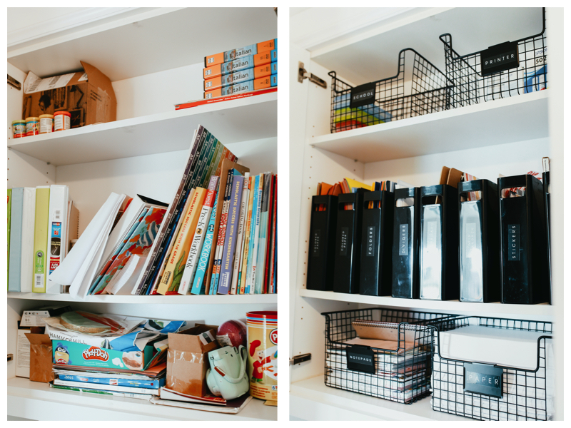 organized cabinets