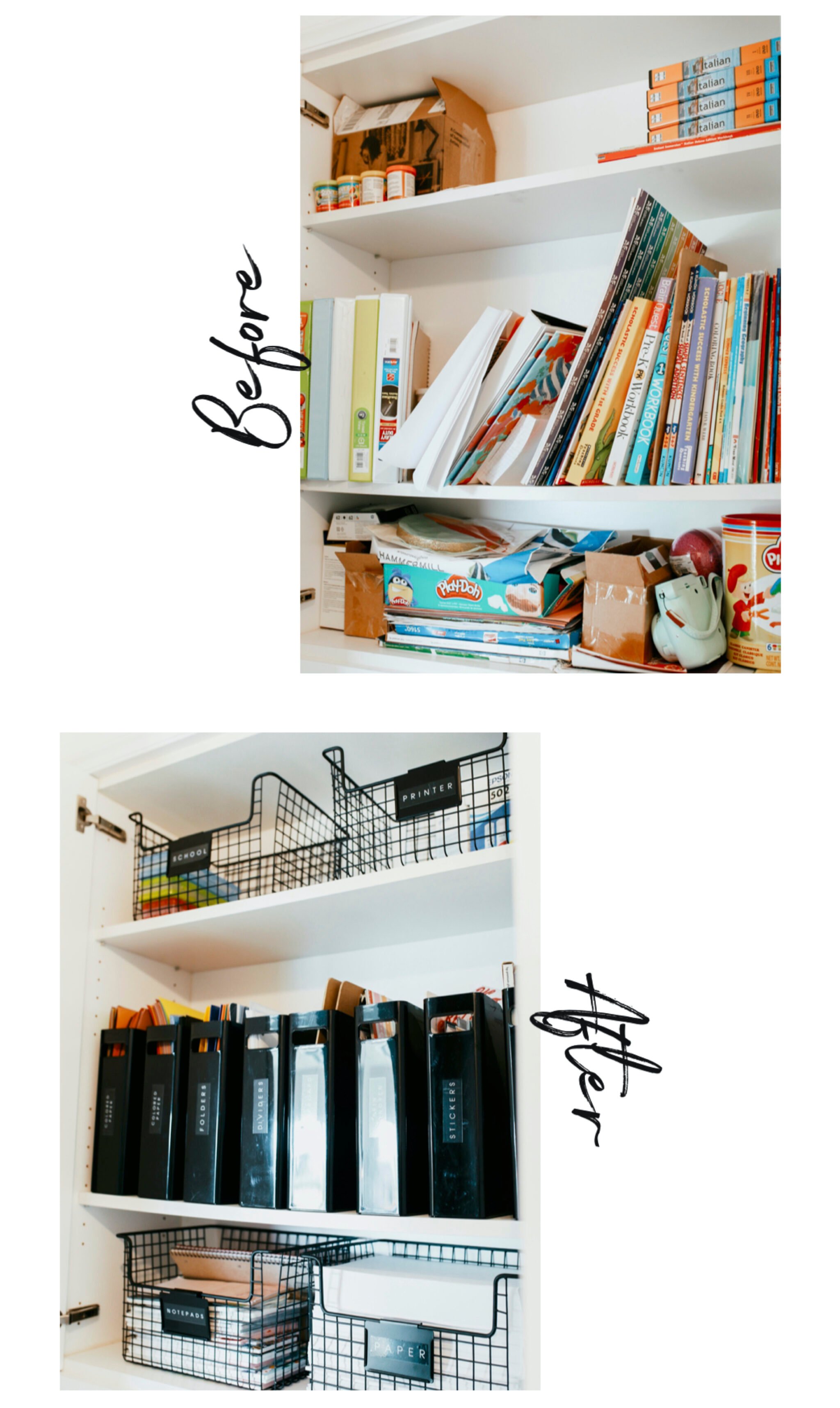 before and after organization 