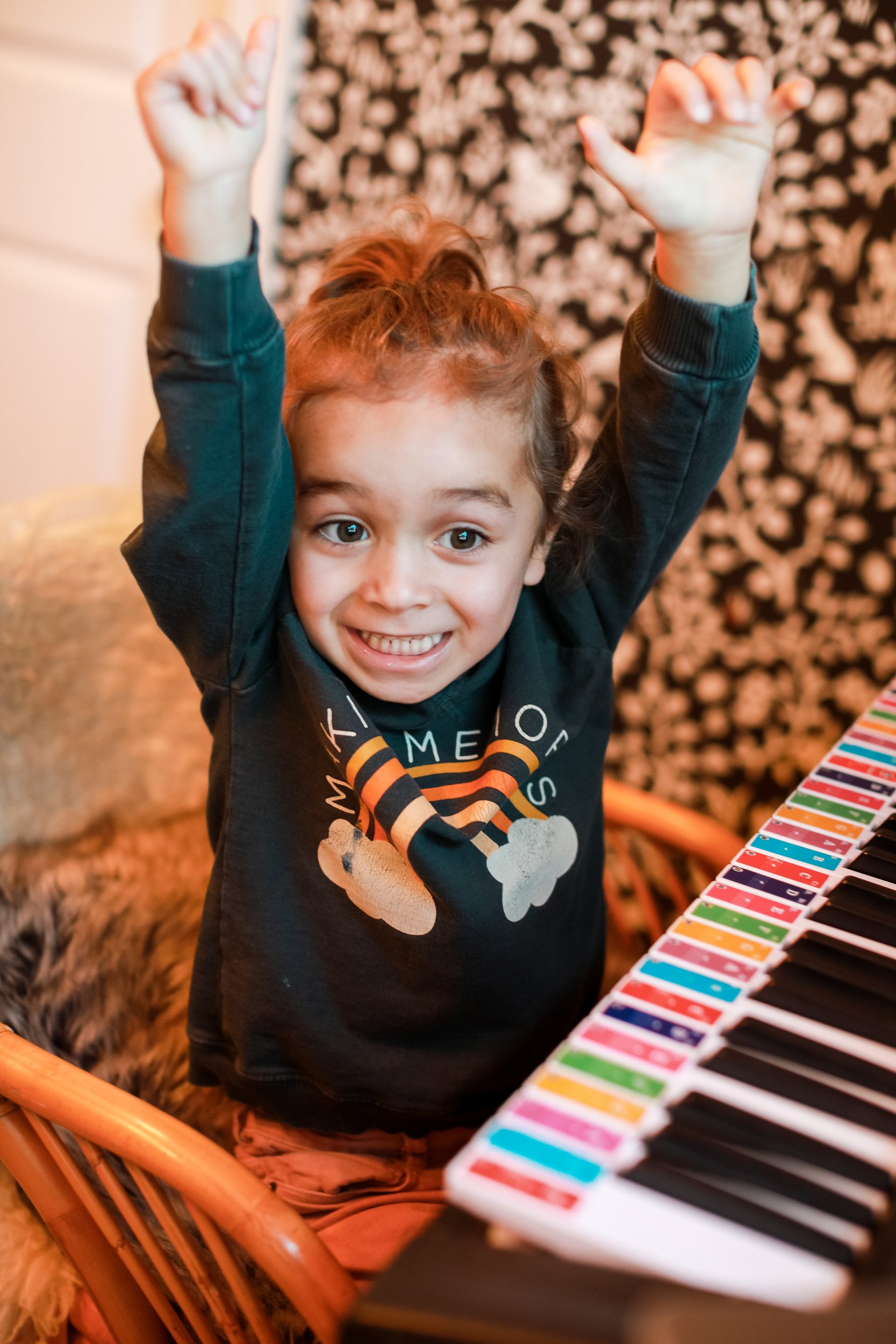 toddler cheering