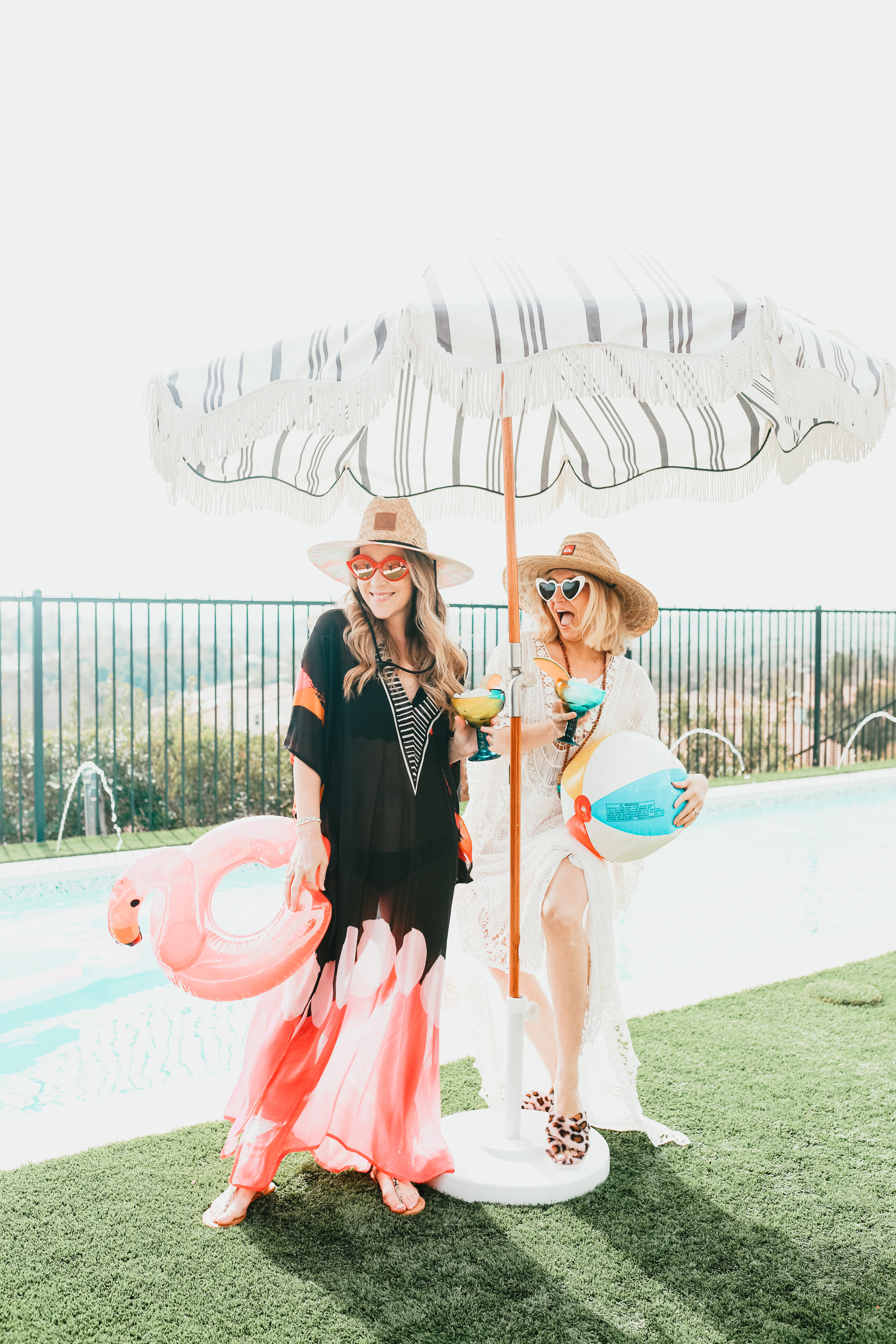 friends by the pool