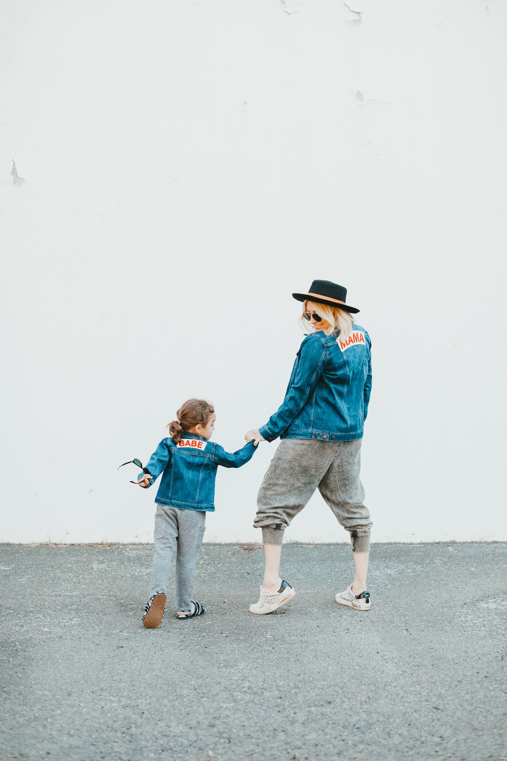 mom and dancing kid