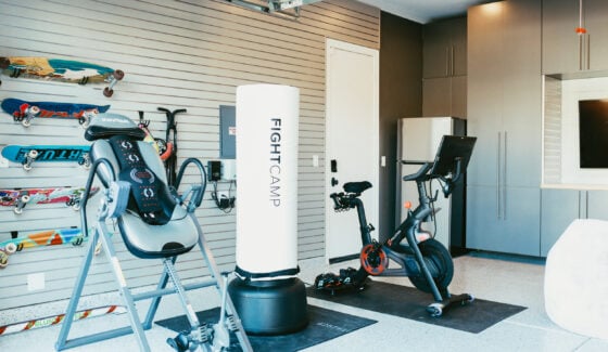 home gym in garage