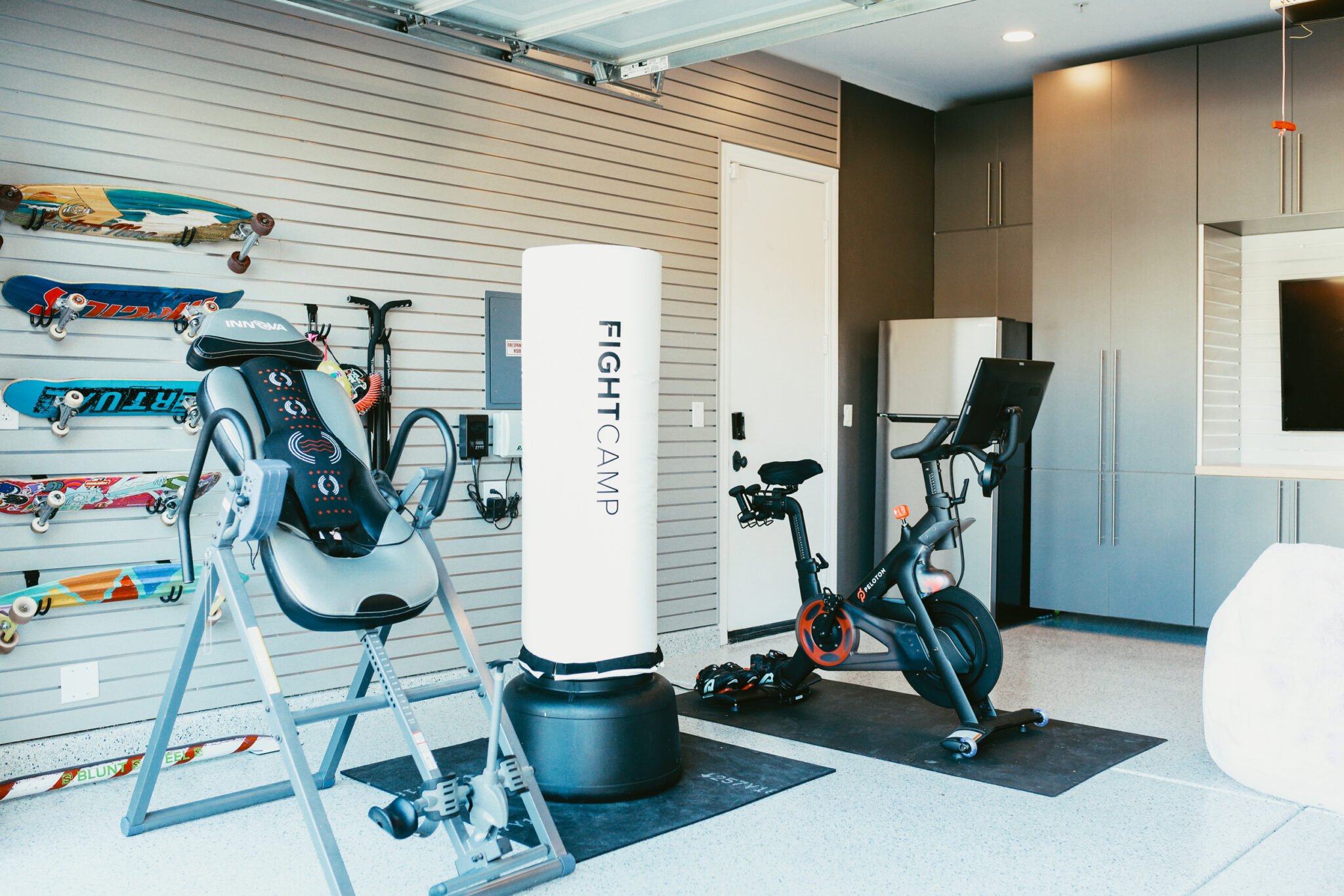 home gym in garage