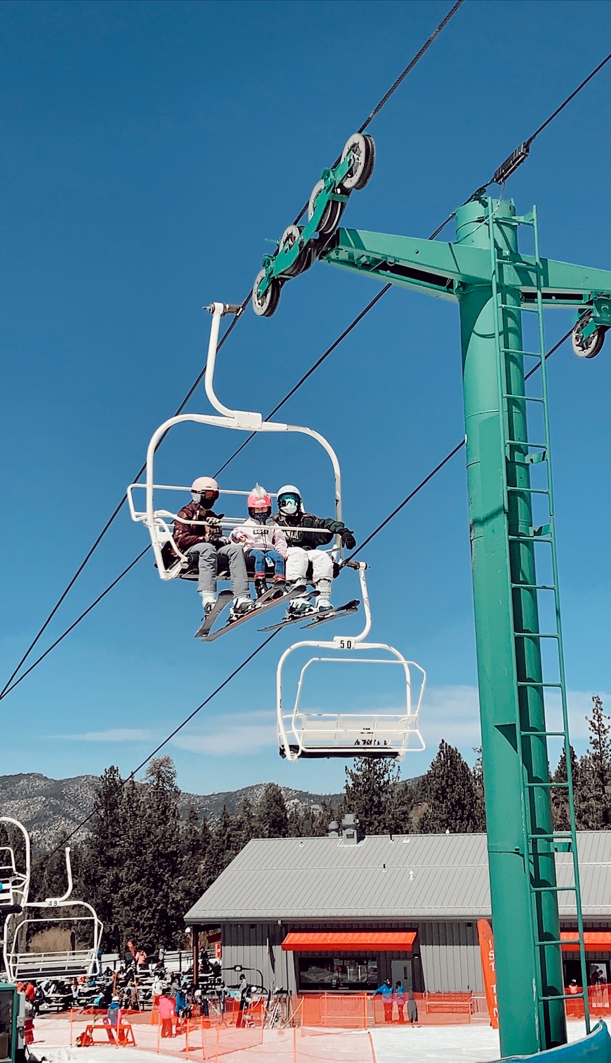 kids on ski lift