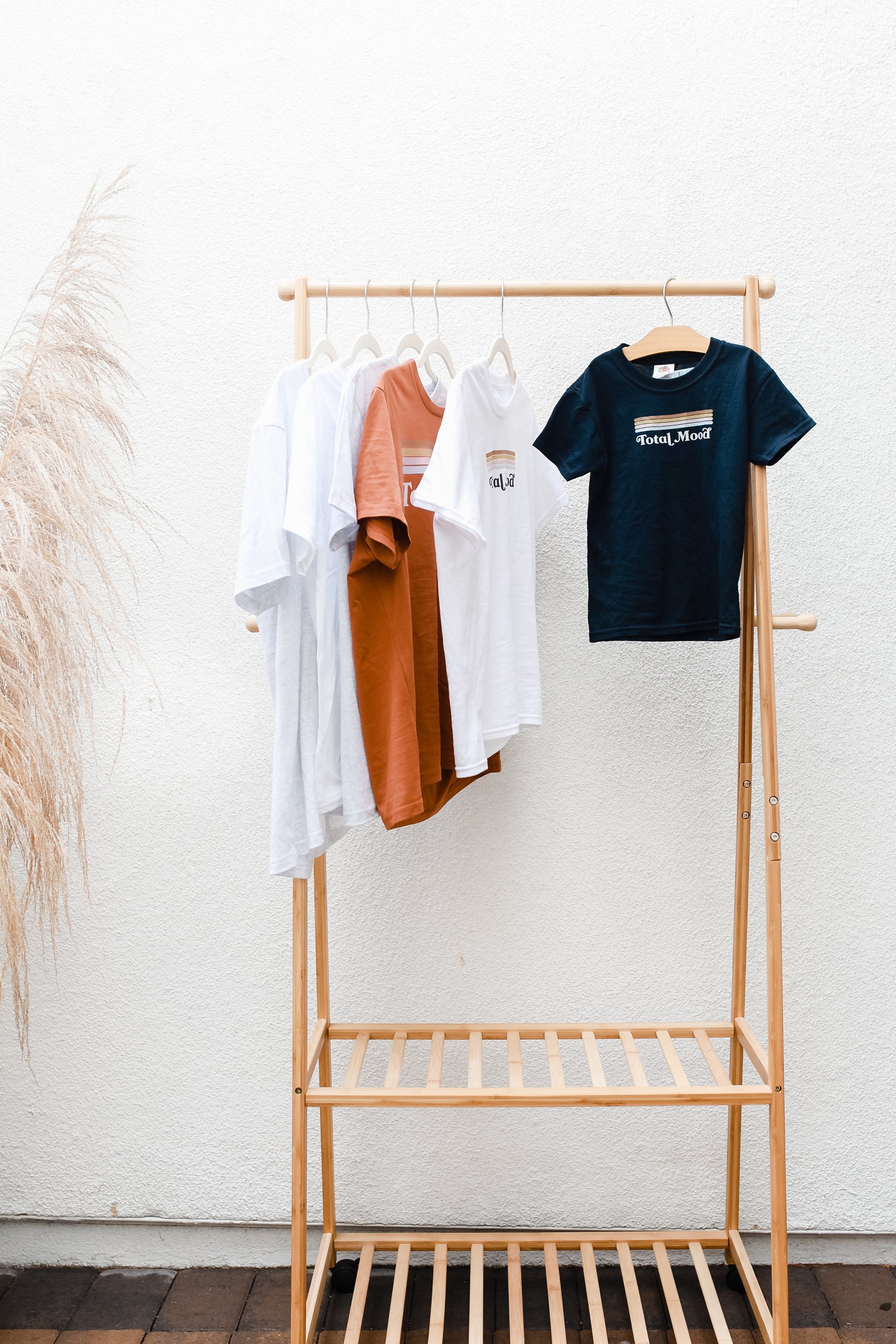 tshirts on a rack