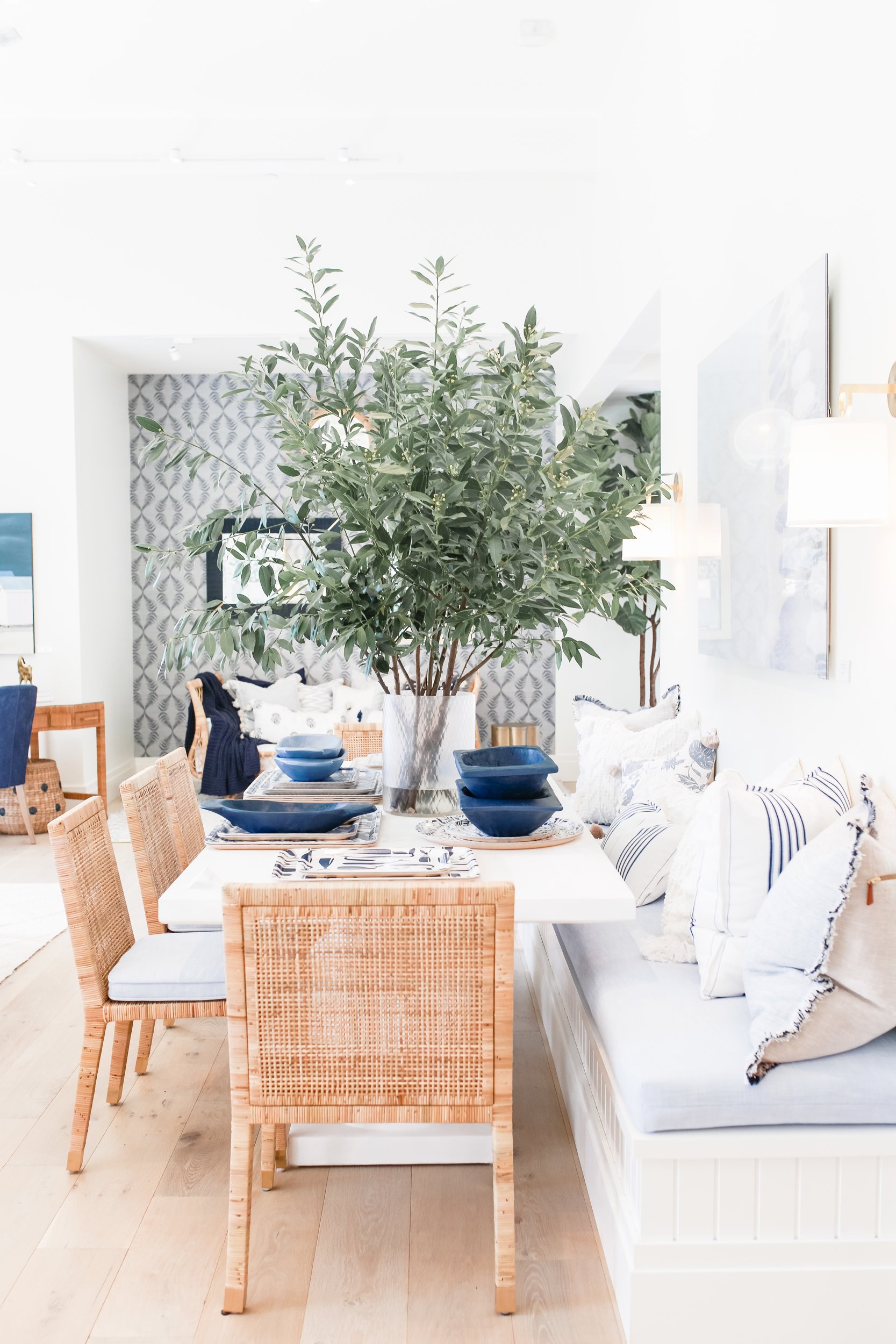 decorated dining table