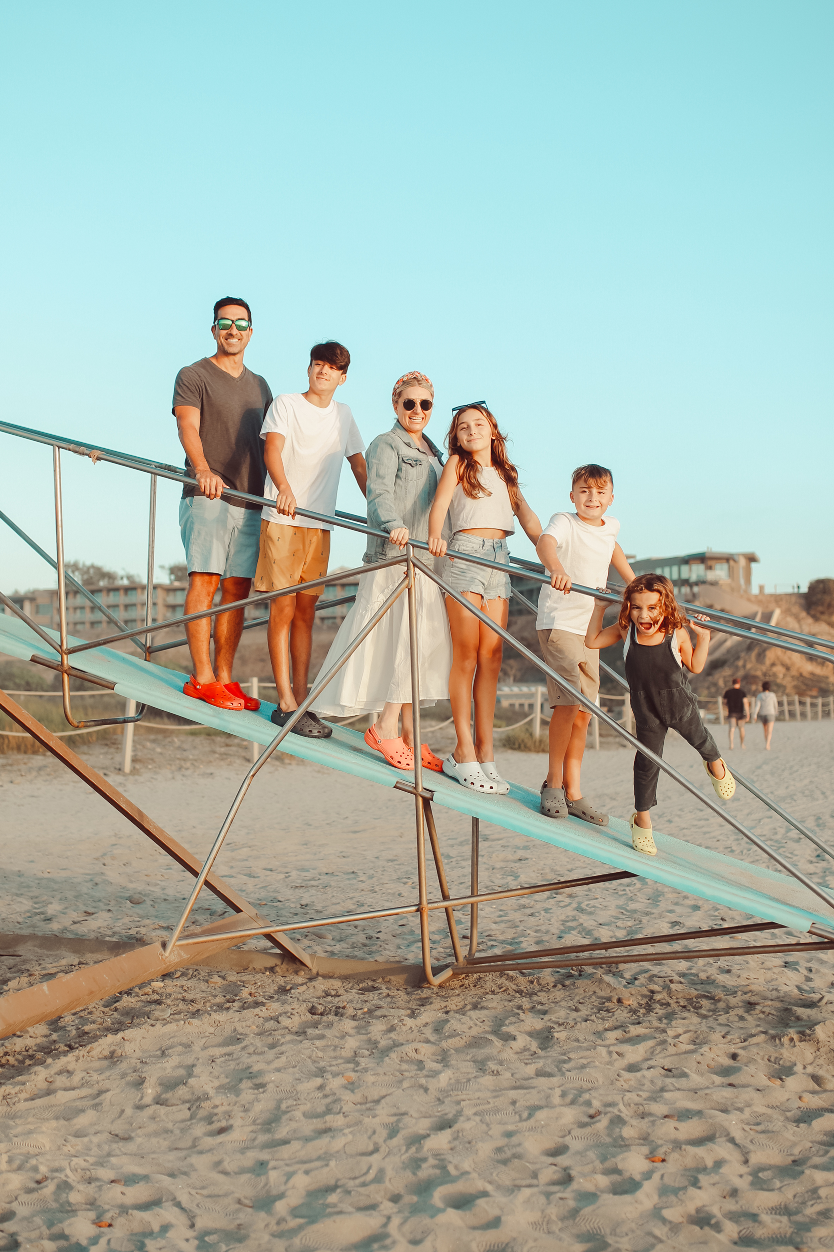 family at the beach