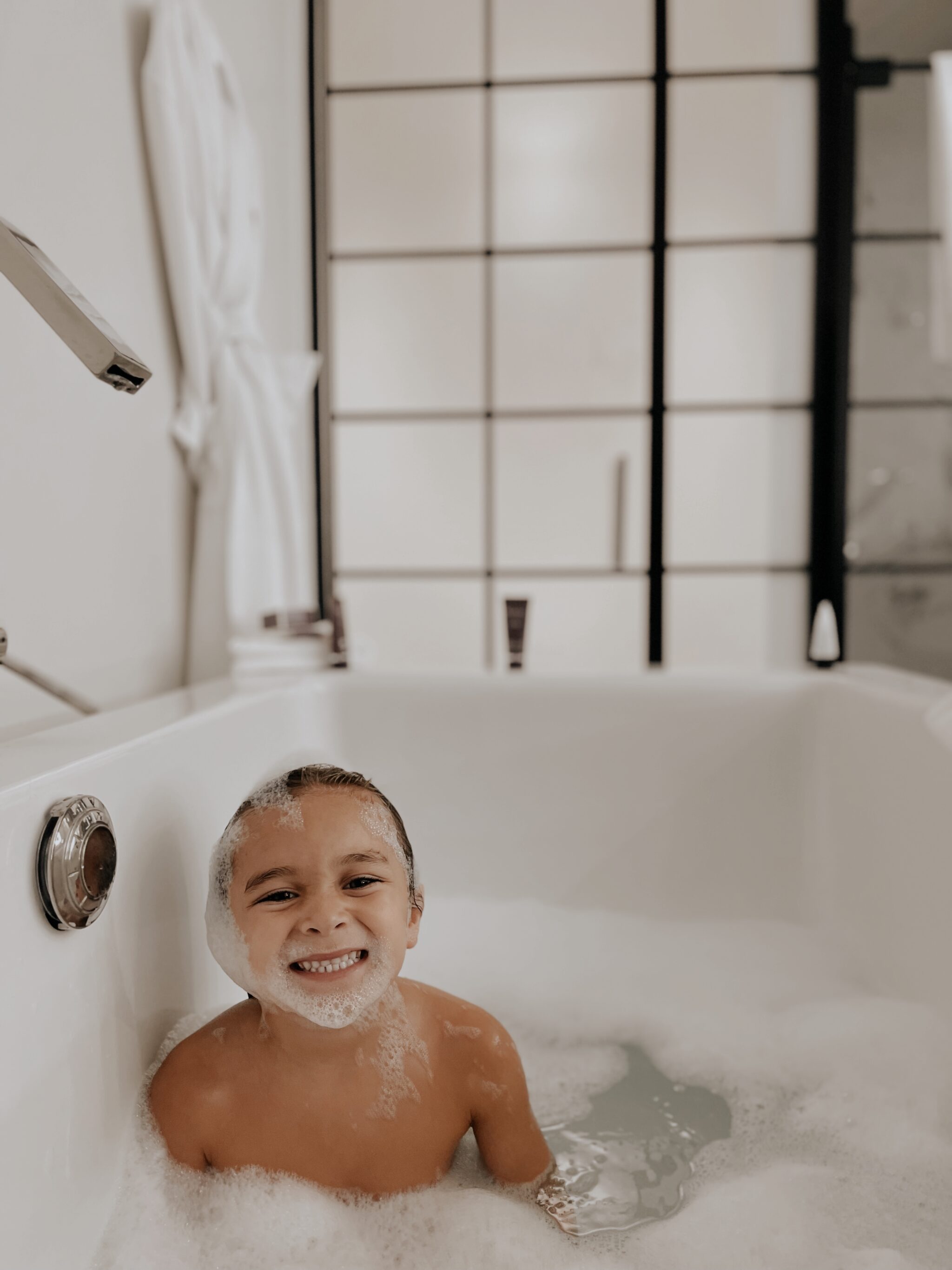 boy in bathtub