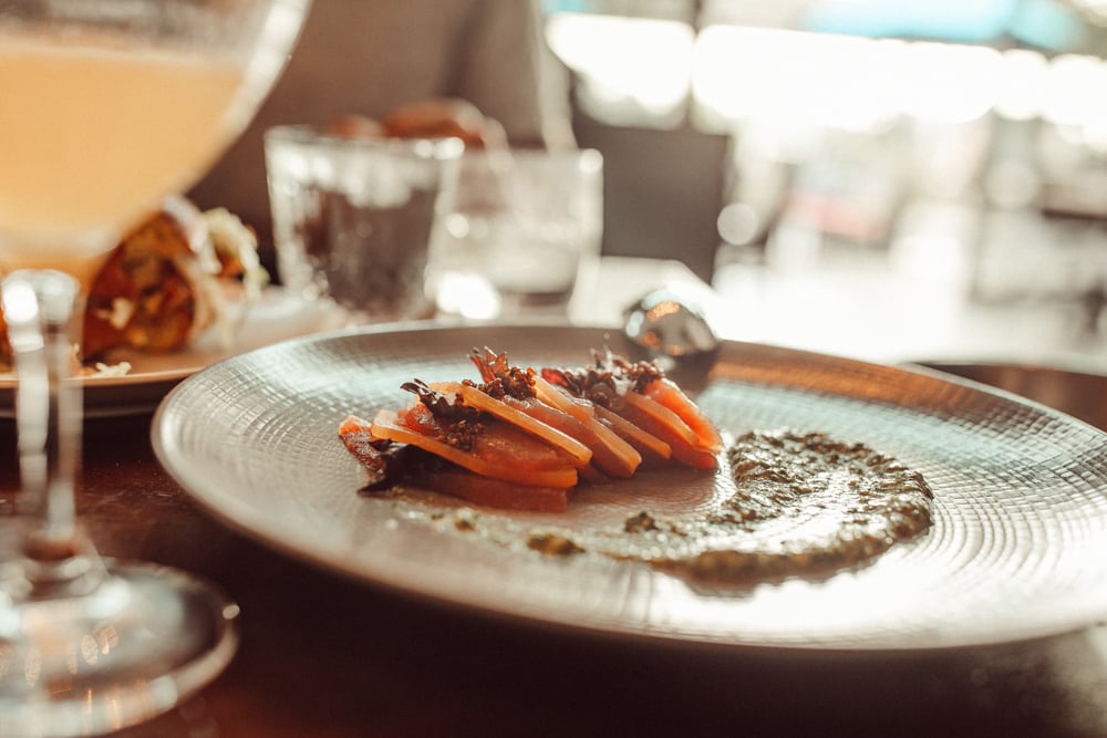 plate on table