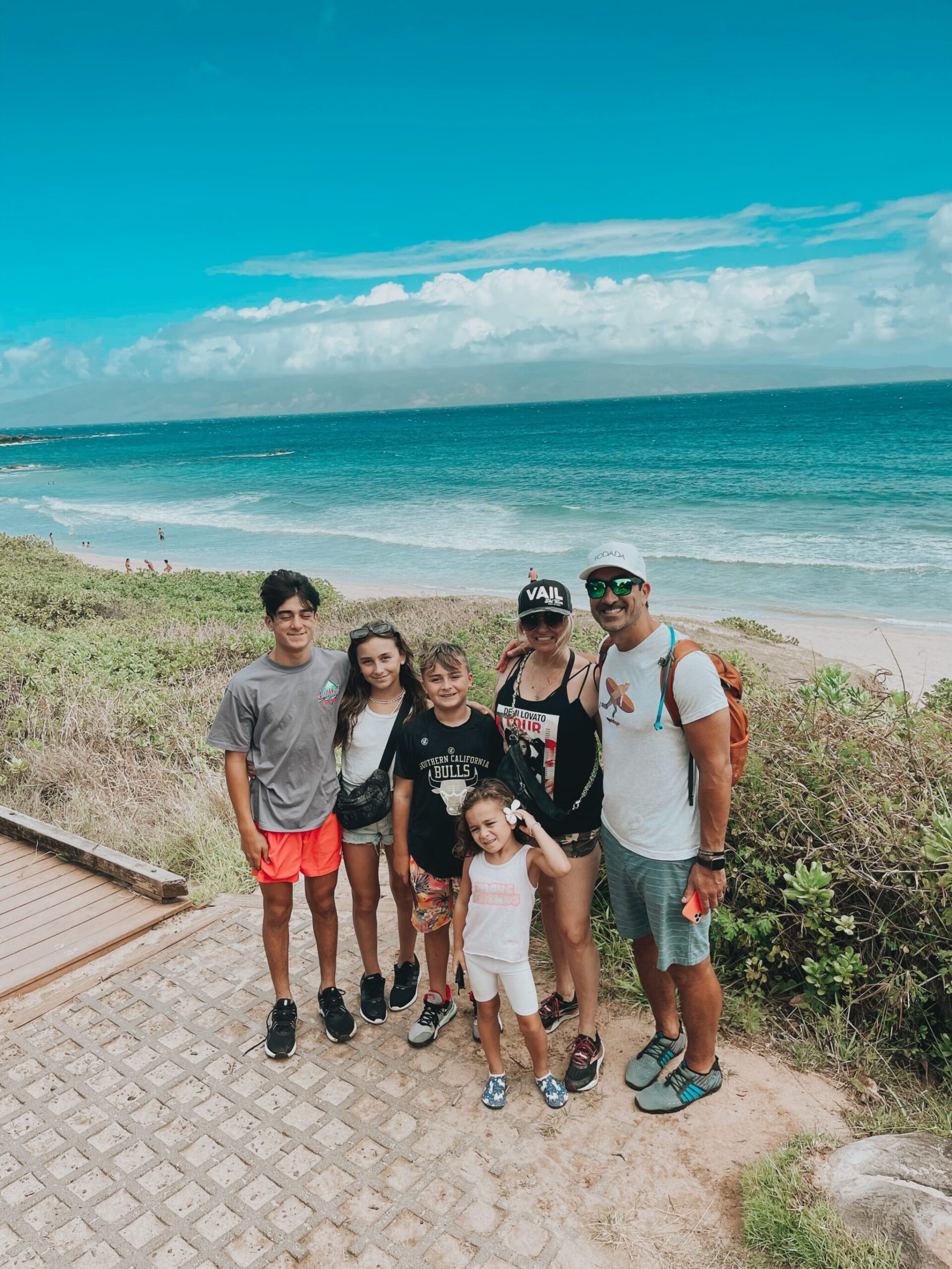 family at the beach