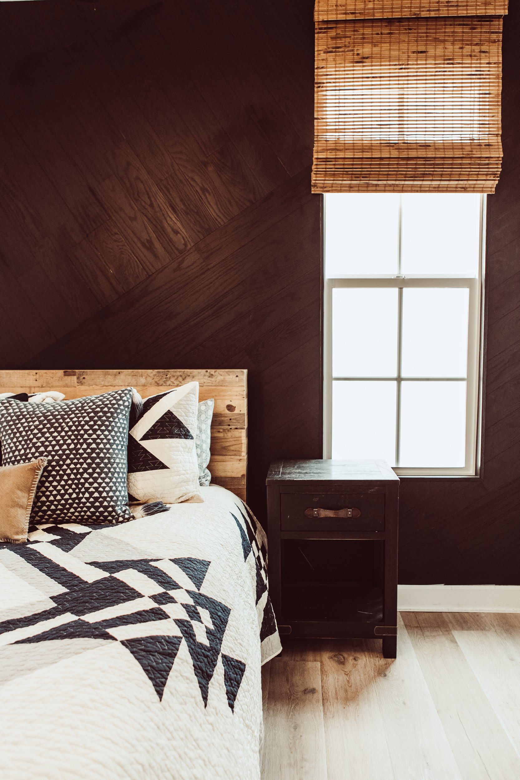 feature wall in bedroom