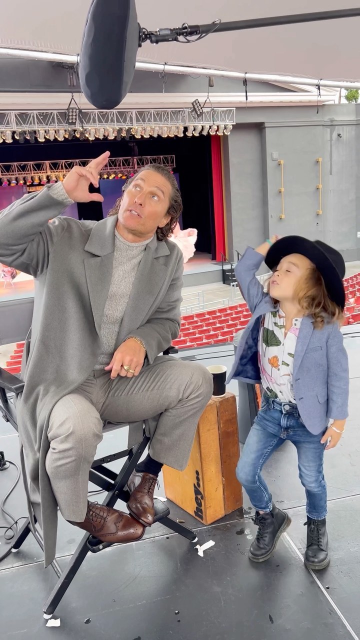 matthew mcconaughey and boy dancing