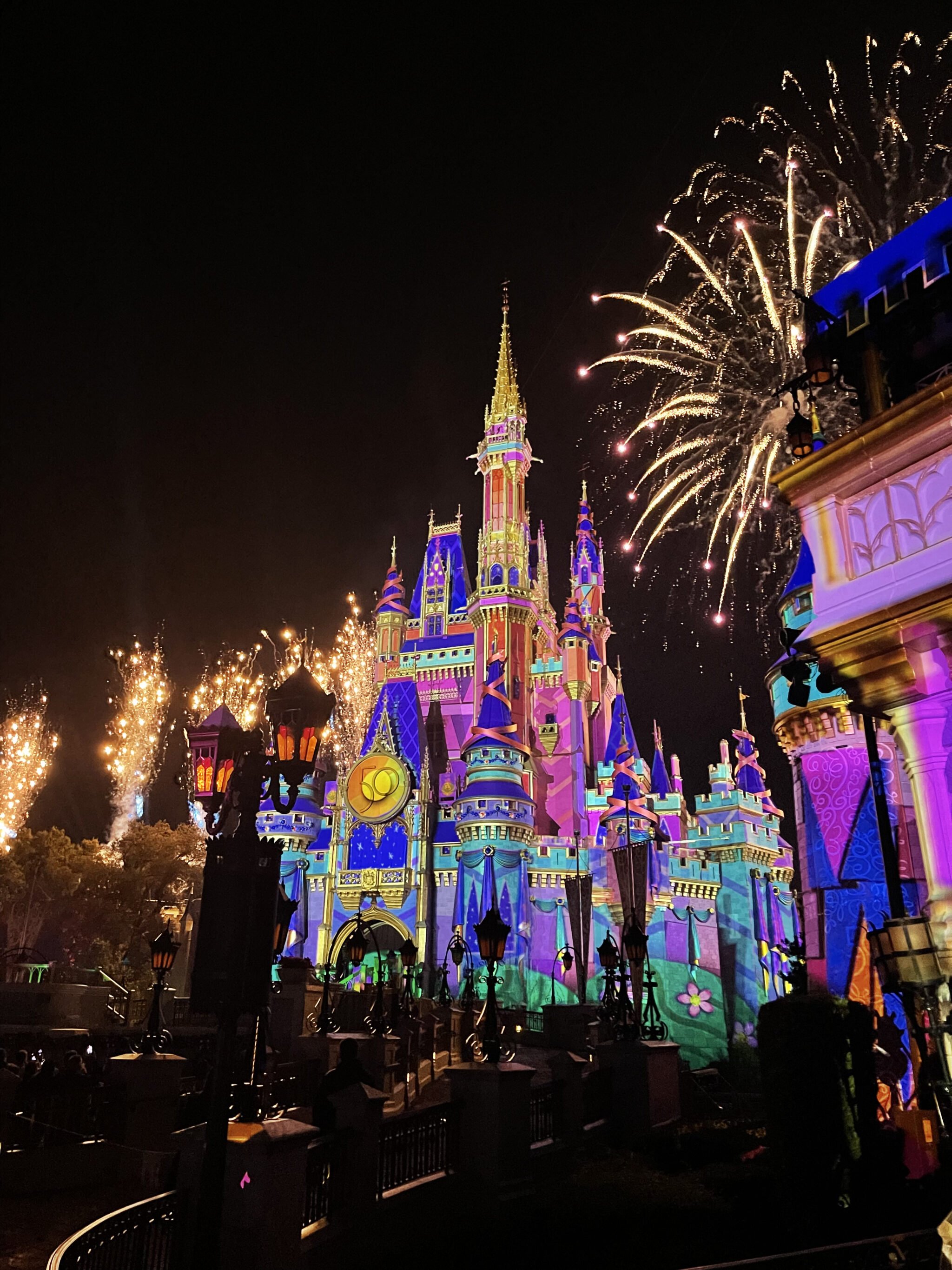 walt disney world castle fireworks