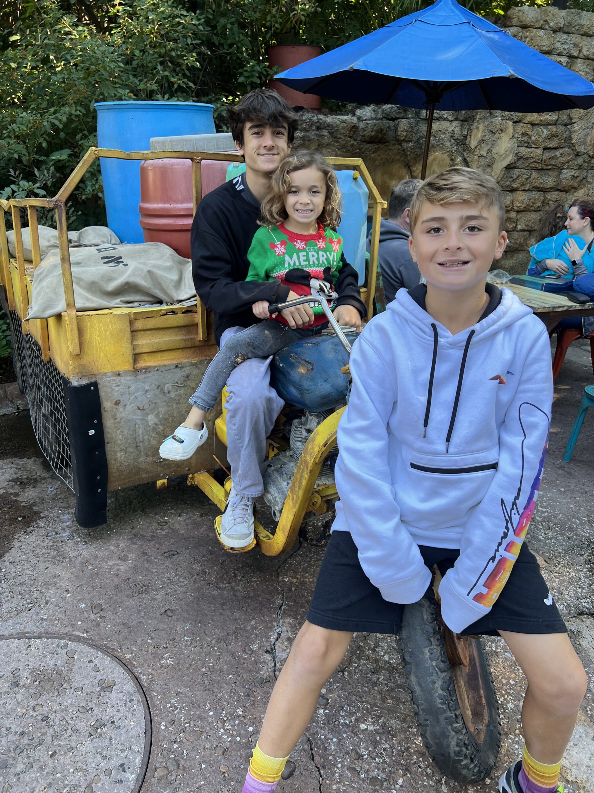 brothers on motorbike