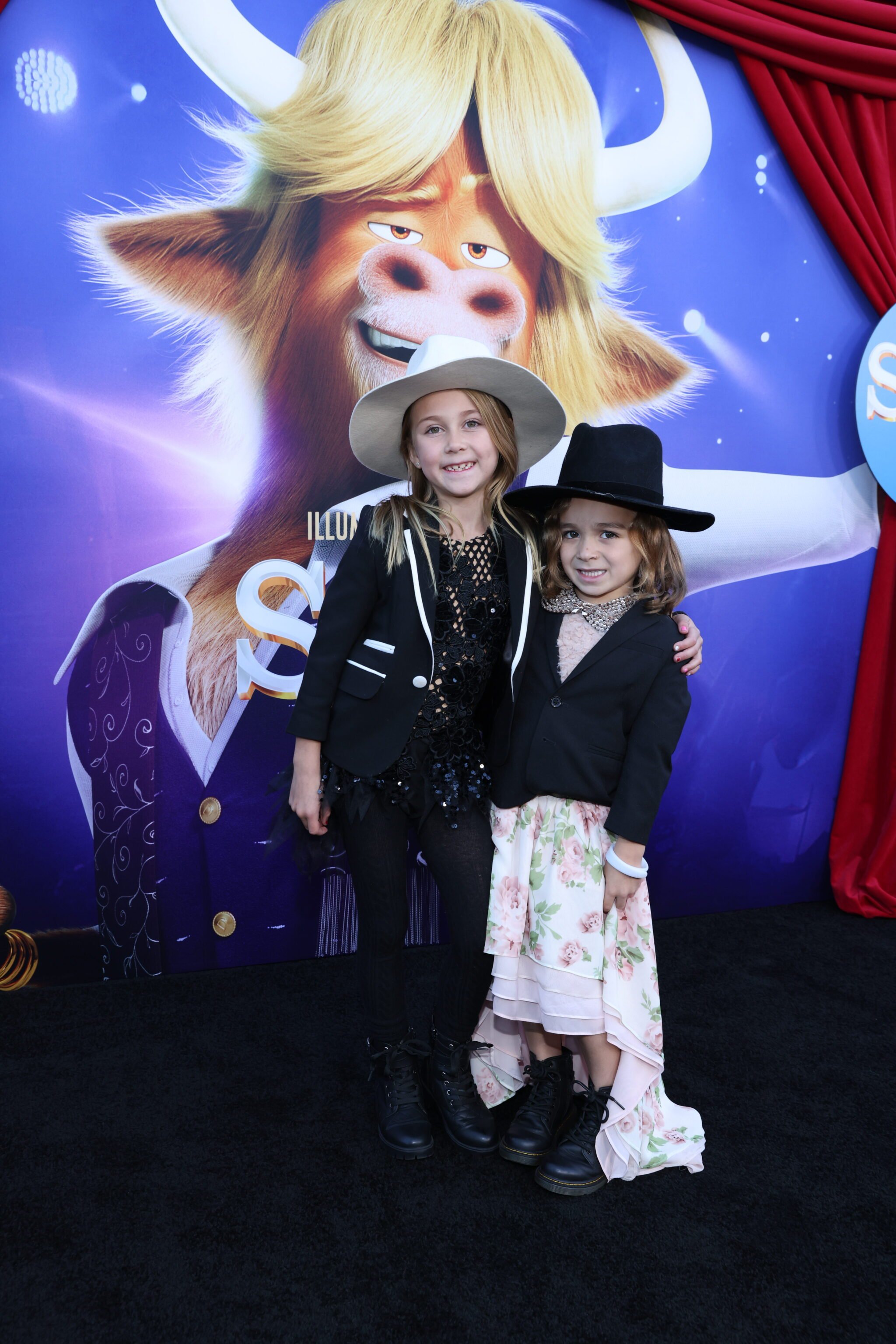 kids on red carpet at sing 2 premiere