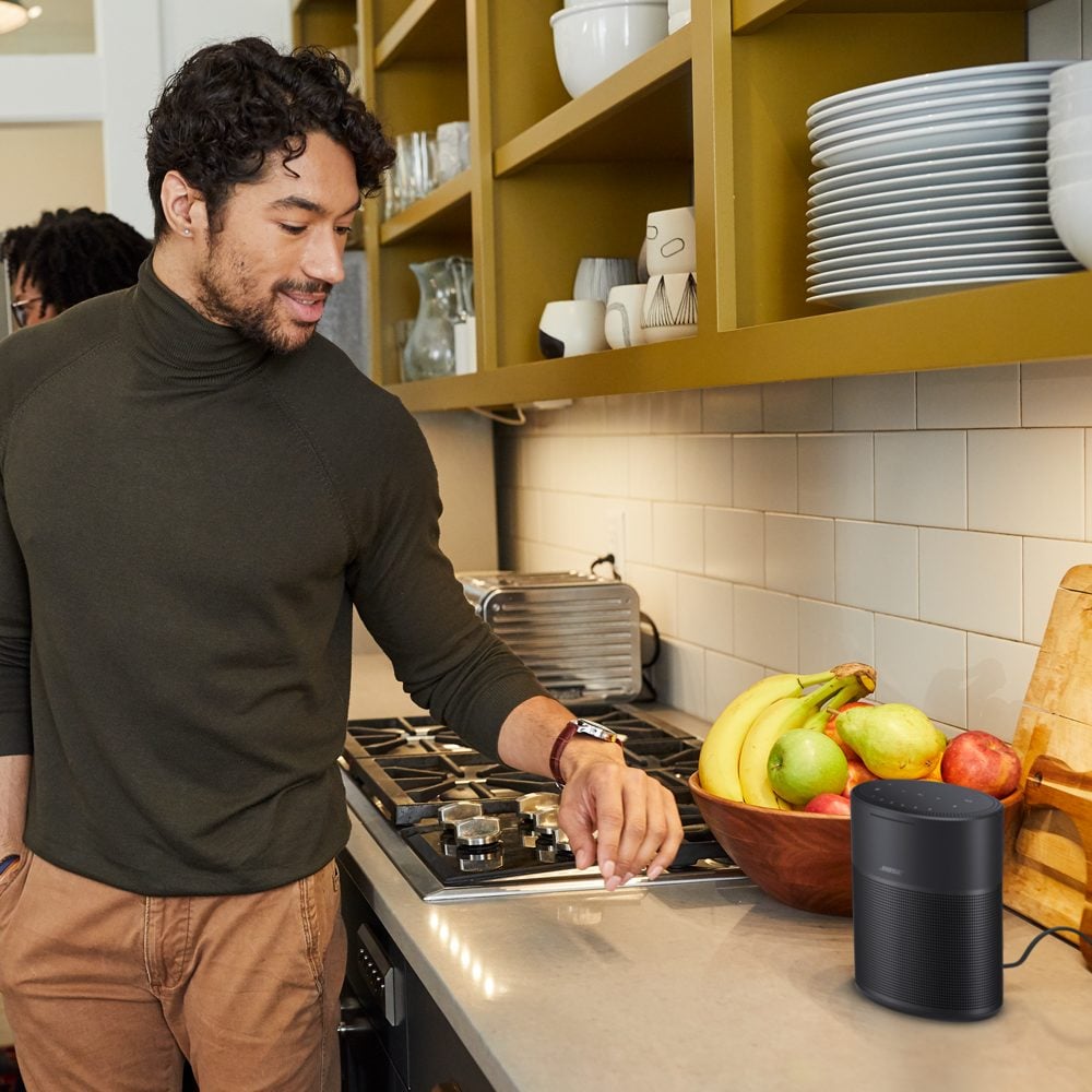 man at party with speaker