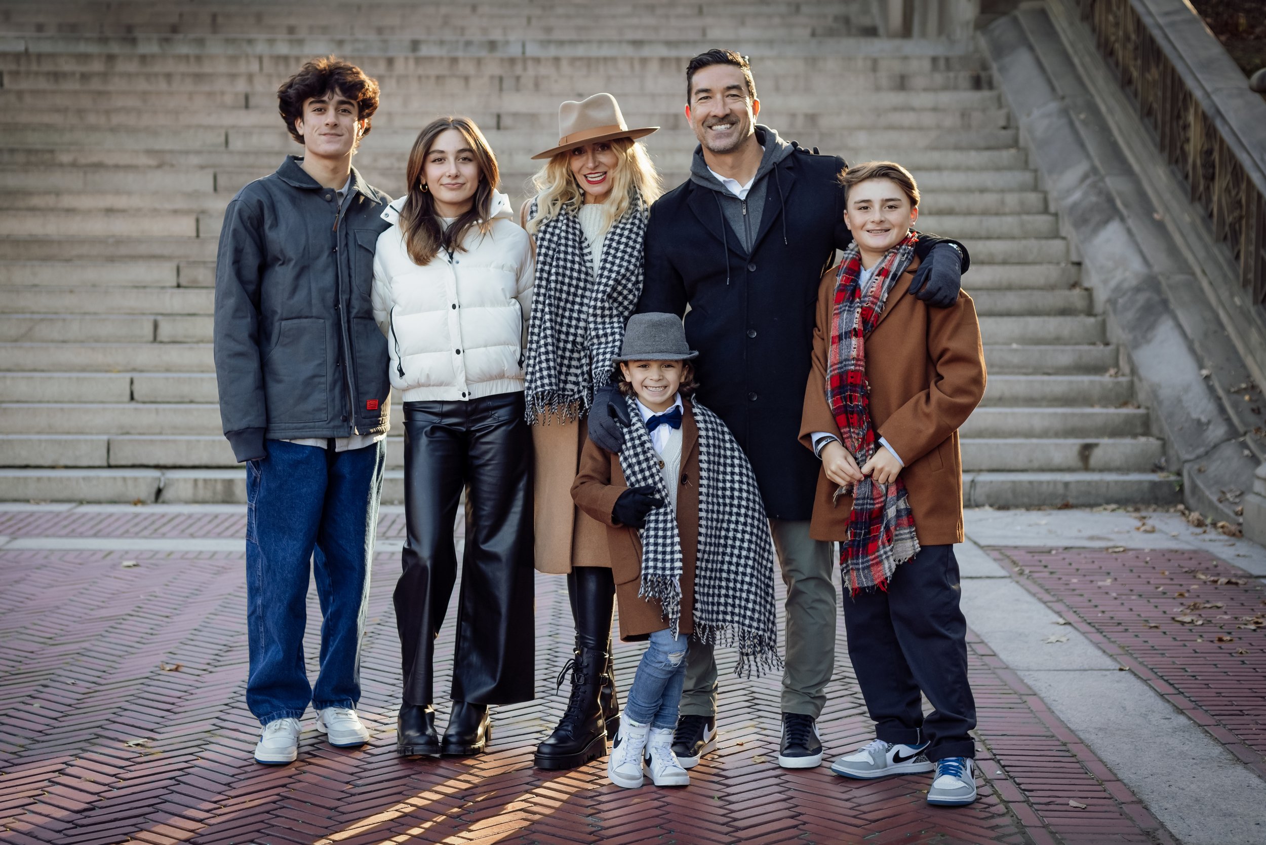 family posing together